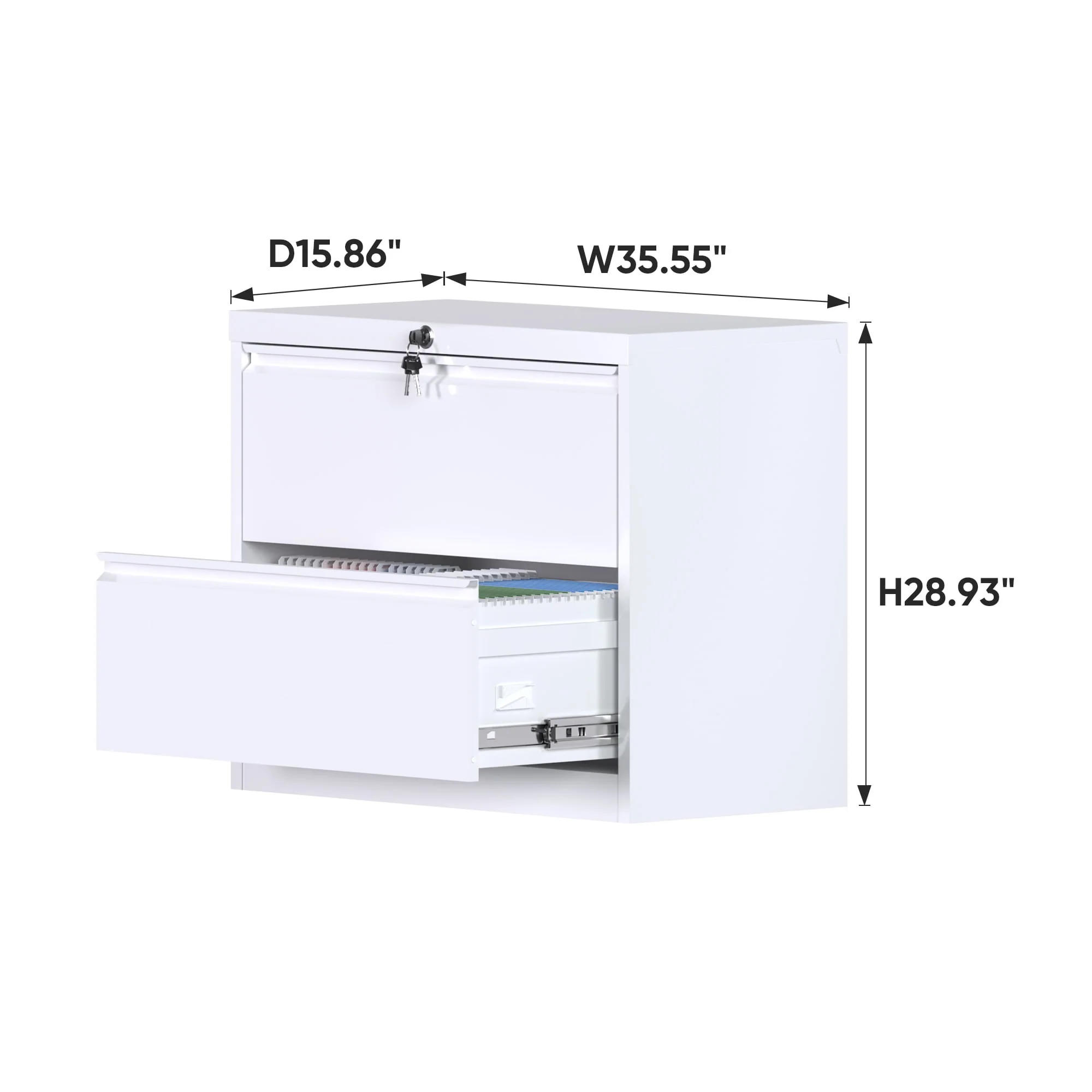 SUPEER 4 Drawer File Cabinet , Metal Vertical File Storage Cabinet with Lock, Office Home Steel Vertical File Cabinet for A4 Letter /Legal Size, 14.96