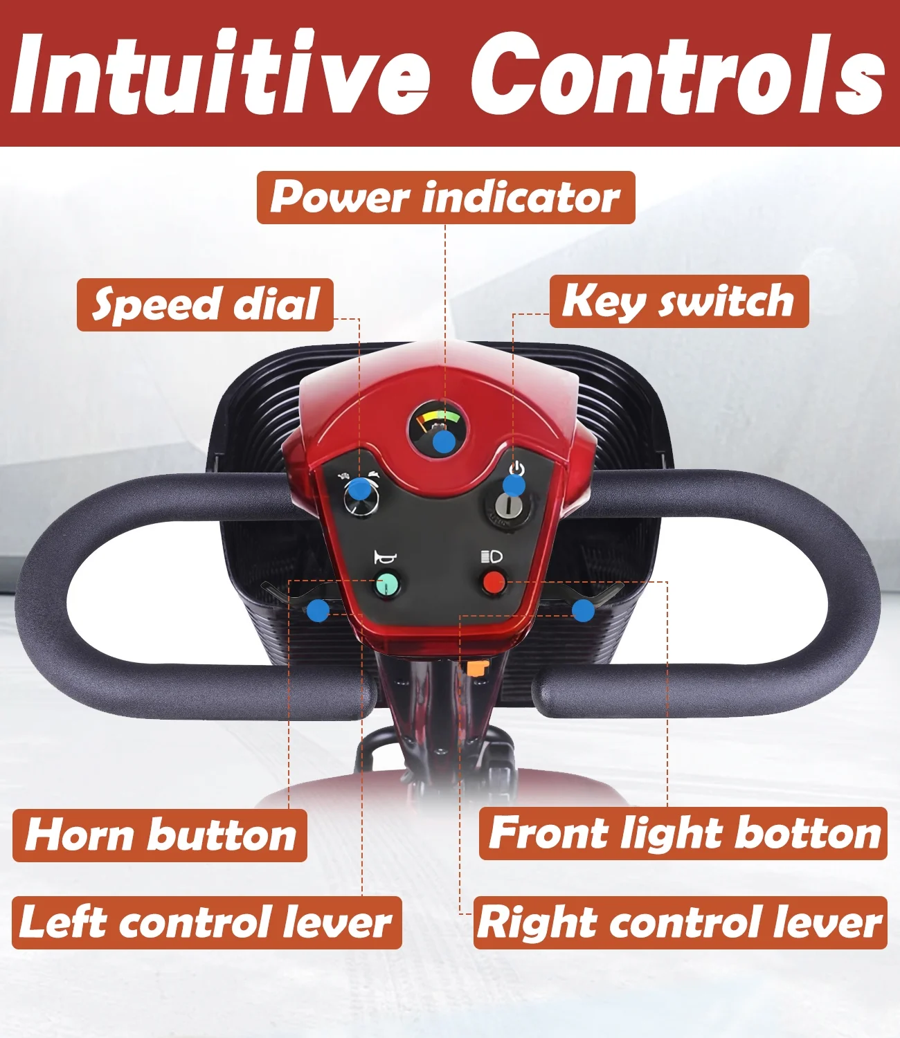 EazinGo 4 Wheel Mobility Scooter, Luxury Travel Electric Scooter for Adults Support 300Lbs - Womvr