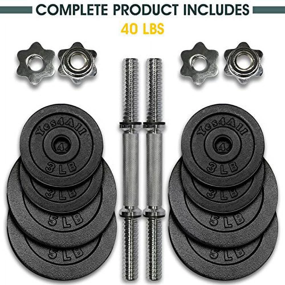 Yes4All 100 lbs Adjustable Dumbbells + Dumbbell Connector, Combo/Set - Womvr