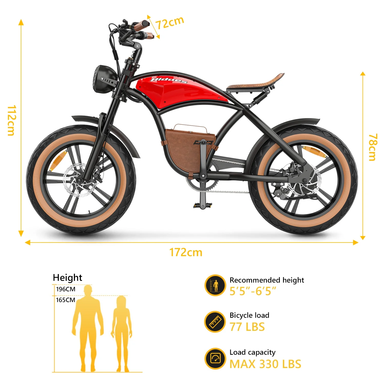 Hidoes B3 Electric E-bike Adult Electric Commuter Bikes, Electric Mountain E Bike Bicycles with 26