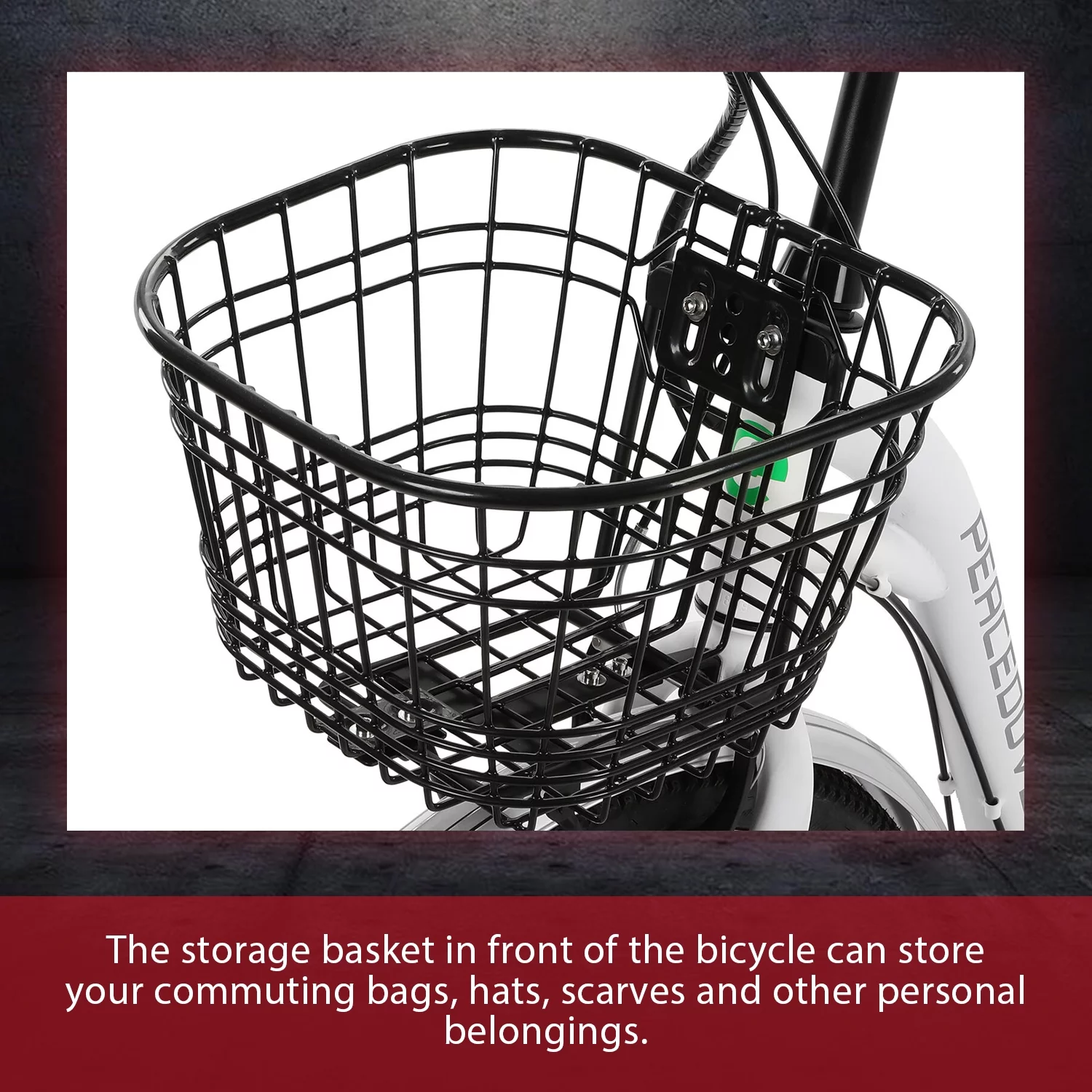 Ecotric 26 Inch 36 V 10 AH 350 W City Bike Electric Bicycle e-bike White with Basket 7 Speed Step Through Commuter for Women Girls A-E516646 - Womvr