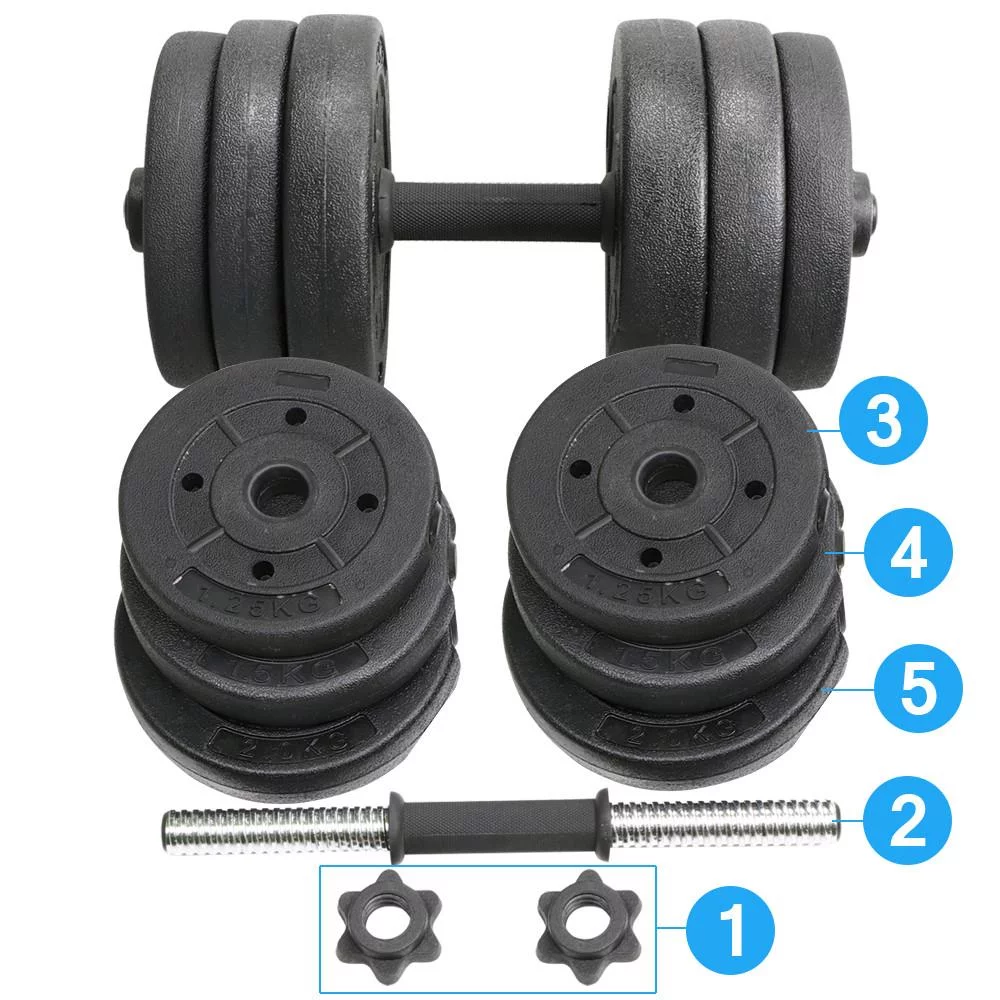Alden Design 66 Lb. Adjustable Dumbbell Free Weight Set, Black - Womvr