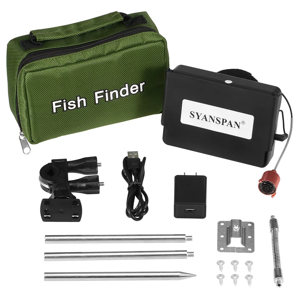 Andoer 4.3 Inch Portable Underwater Fishing Fish Finder Waterproof Night Vision Ice Boat Fishing 20M Cable with Carry Bag - Womvr