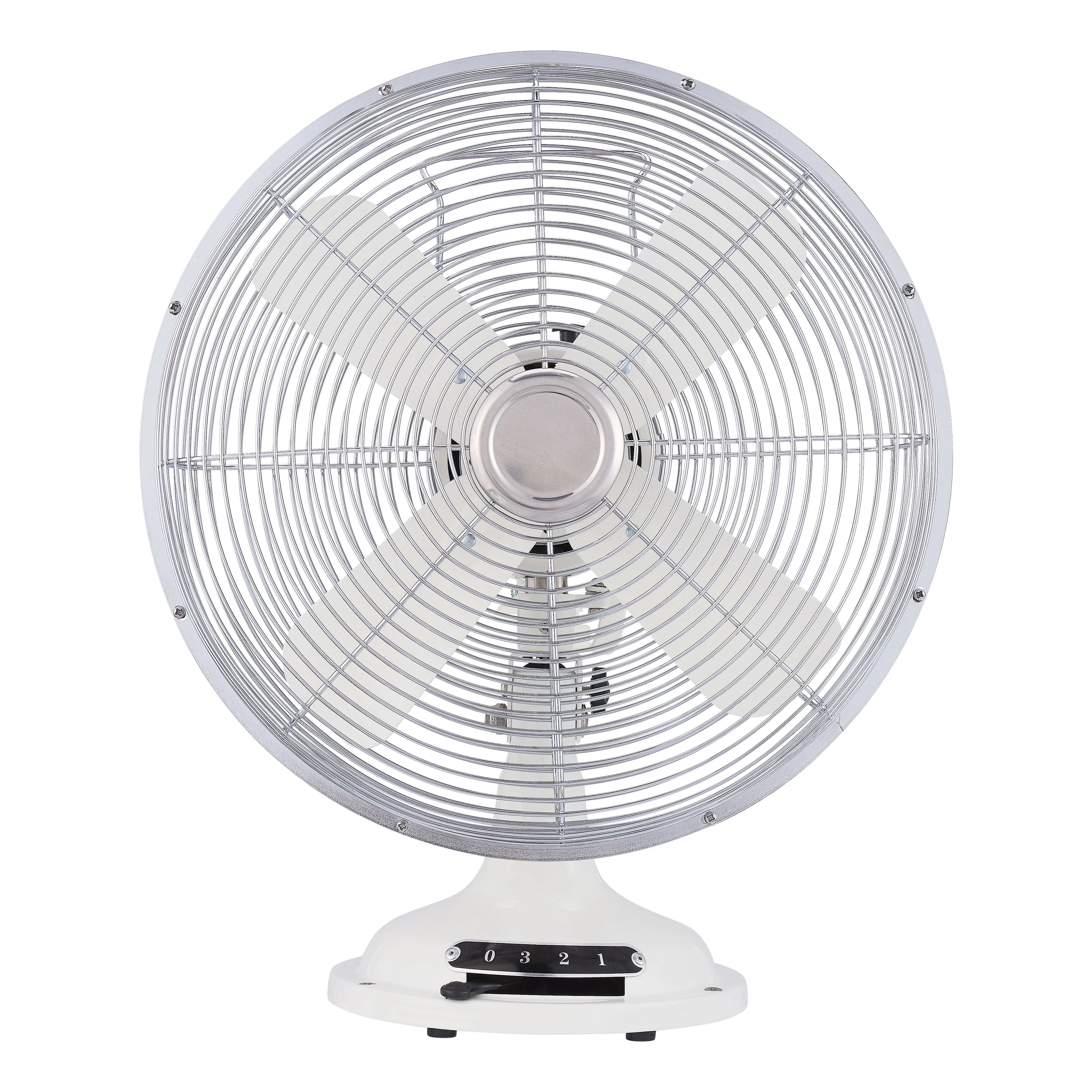 Better Homes & Gardens New 12 inch Retro 3-Speed Metal Tilted-Head Oscillation Table Fan Gold - Womvr