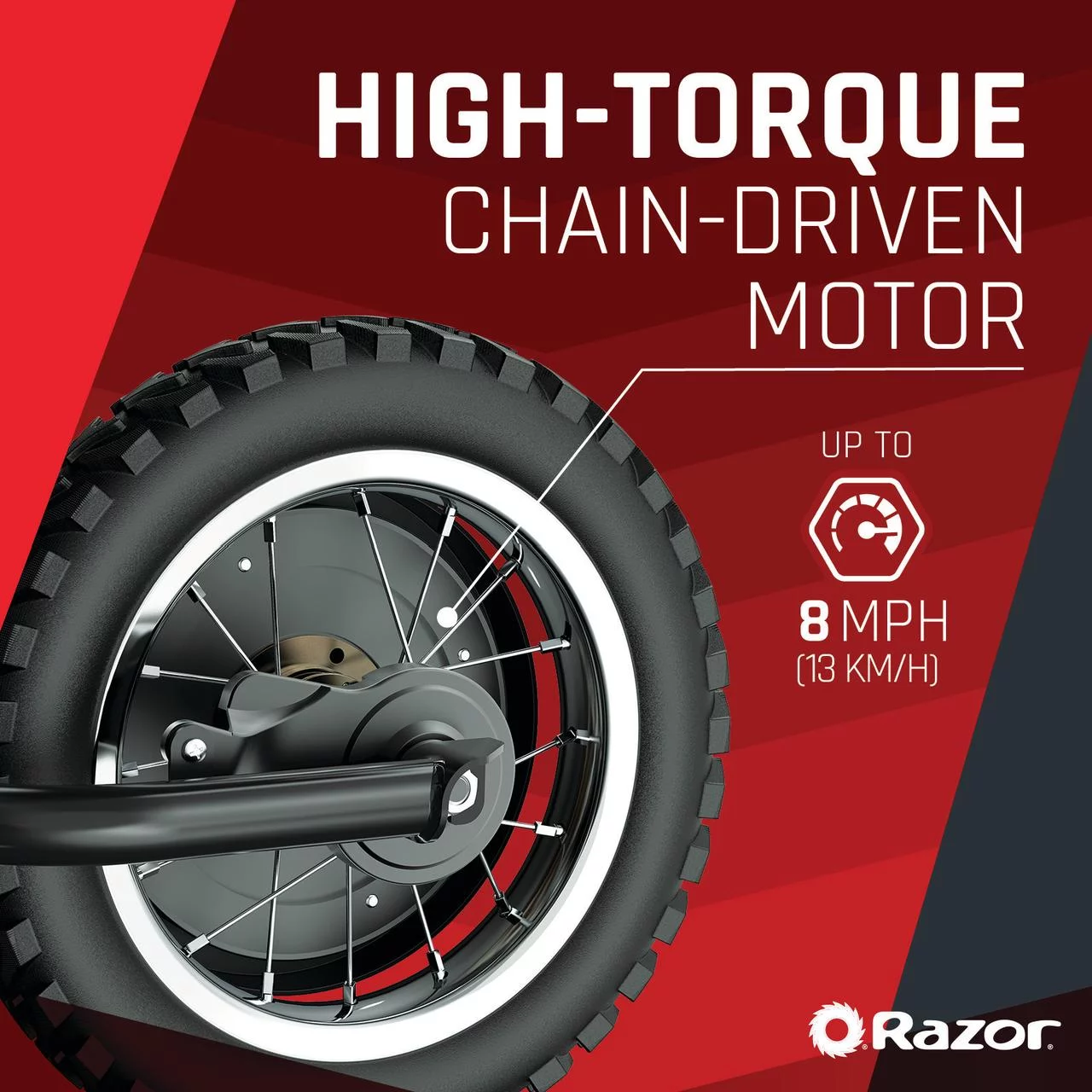 Razor Miniature Dirt Rocket MX125 Electric-Powered Dirt Bike - Black with Decal Included, Recommended For Kids 7+ Between 40 and 80 lbs - Womvr