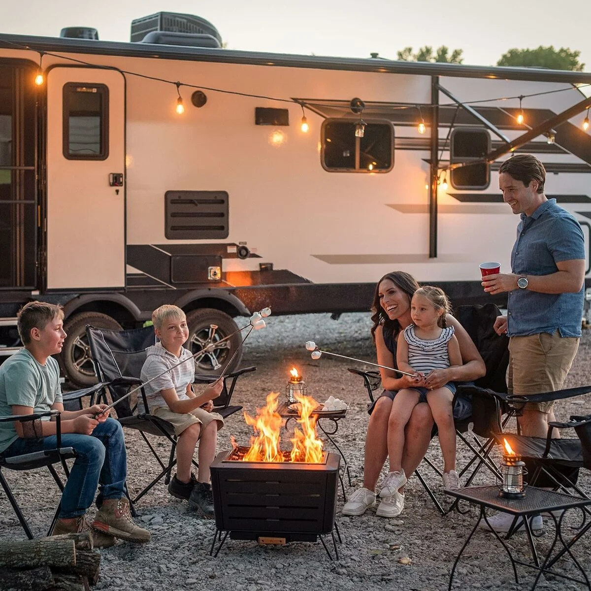 TIKI? Brand 21.5 Inch Retreat Smokeless Fire Pit Metal Black - Womvr