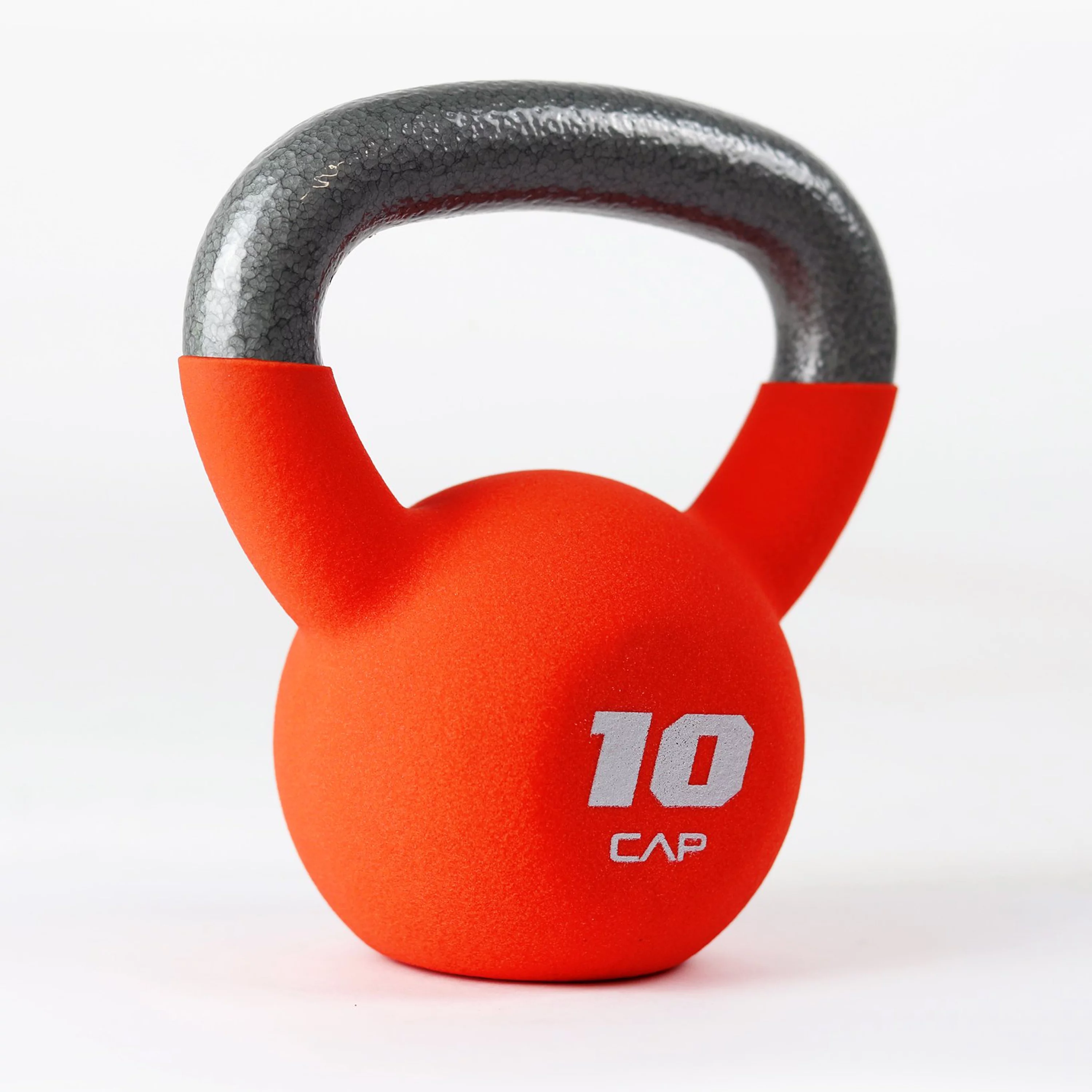 CAP, 10lb Neoprene Coated Kettlebell, Orange - Womvr