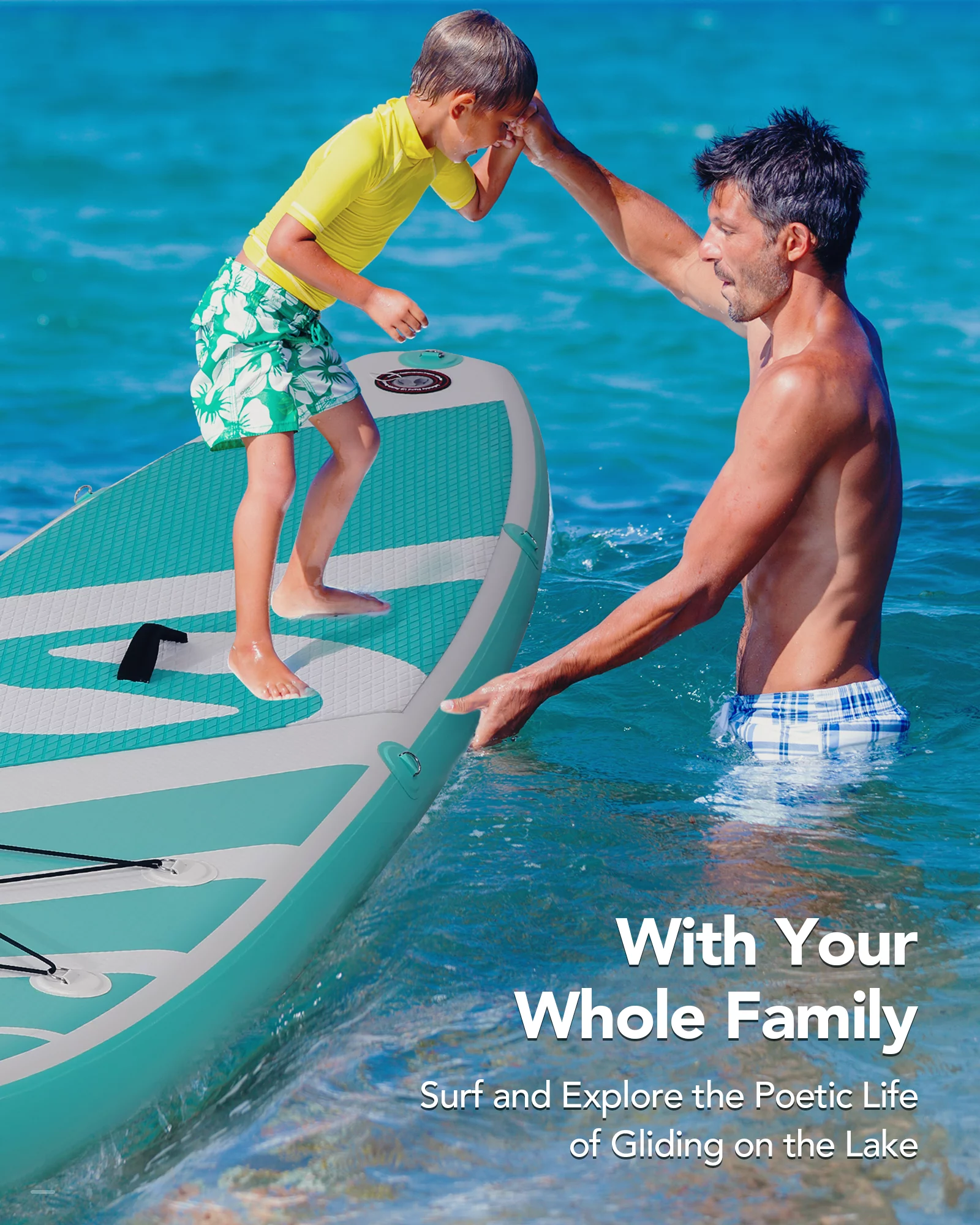 Marnur Inflatable Paddle Board Stand up Paddle Board 10' SUP 6 in.Thick Board Carry Bag & Fast Pumping Green - Womvr