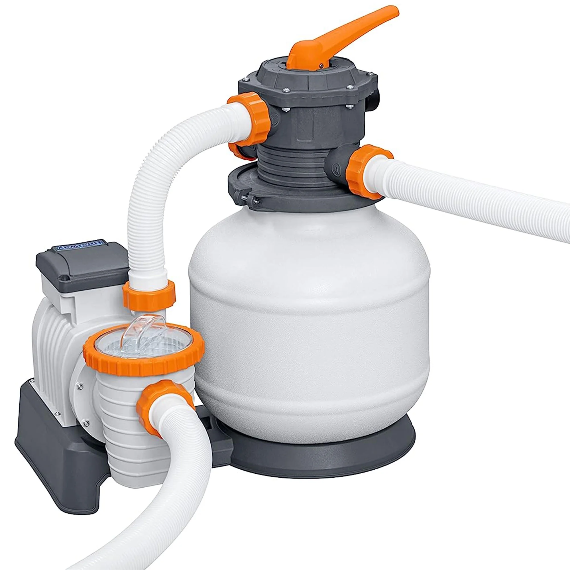 Bestway Power Steel Rectangular Metal Frame Above Ground Pool Set, Grey - Womvr