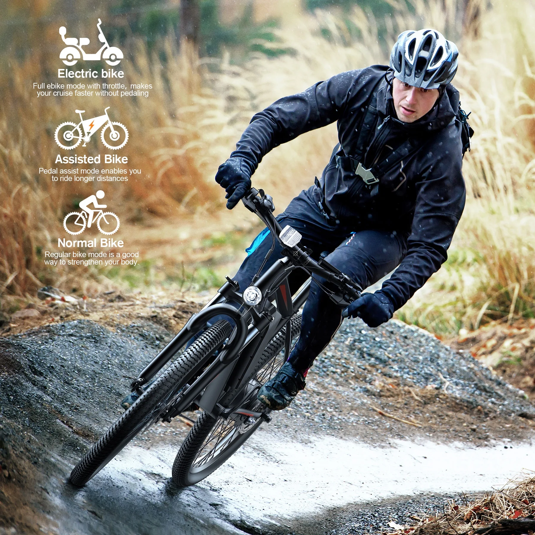 TotGuard Electric Bike, Electric Bike for Adults, 26