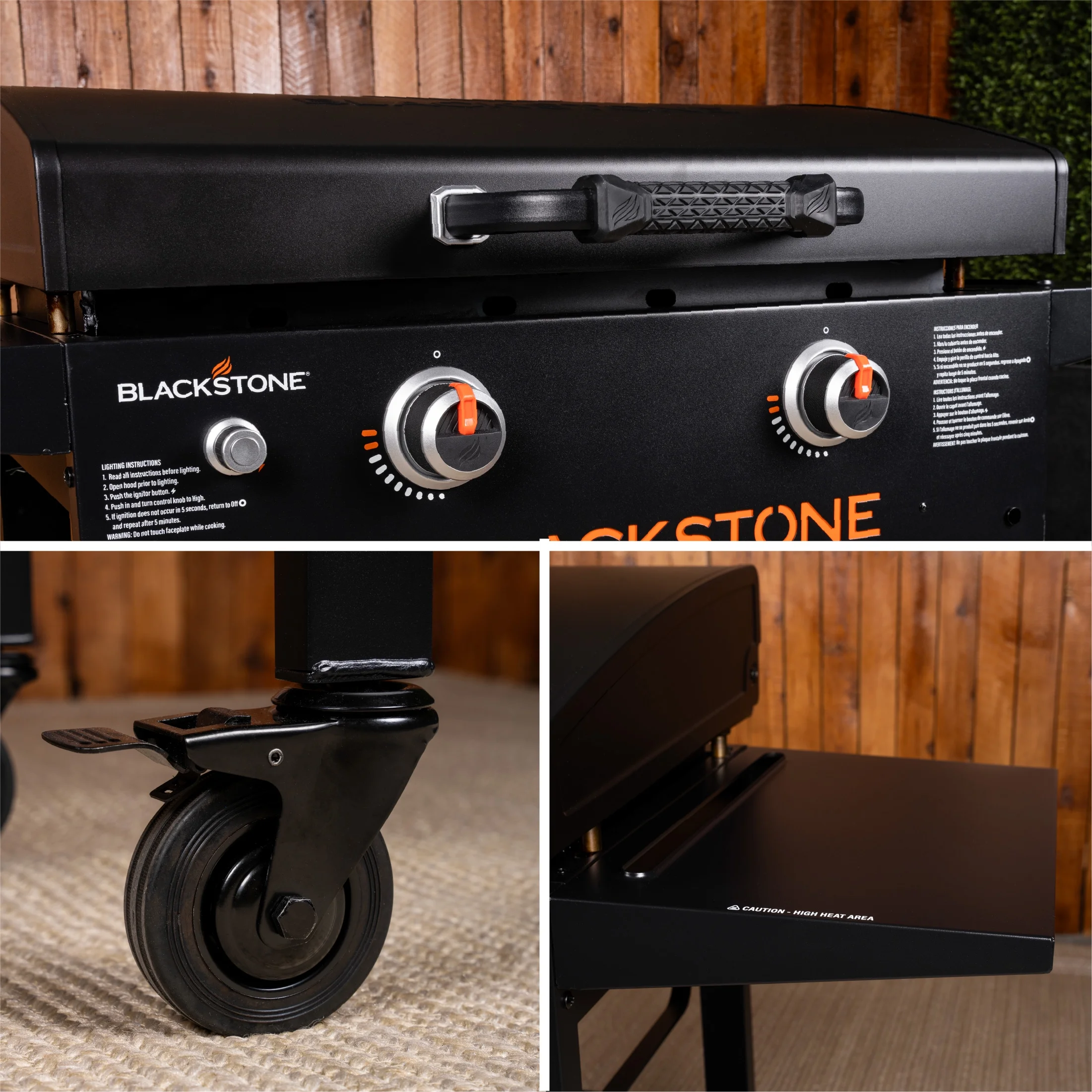 Blackstone 2-Burner 28” Propane Griddle with Hood and Omnivore Griddle Plate - Womvr