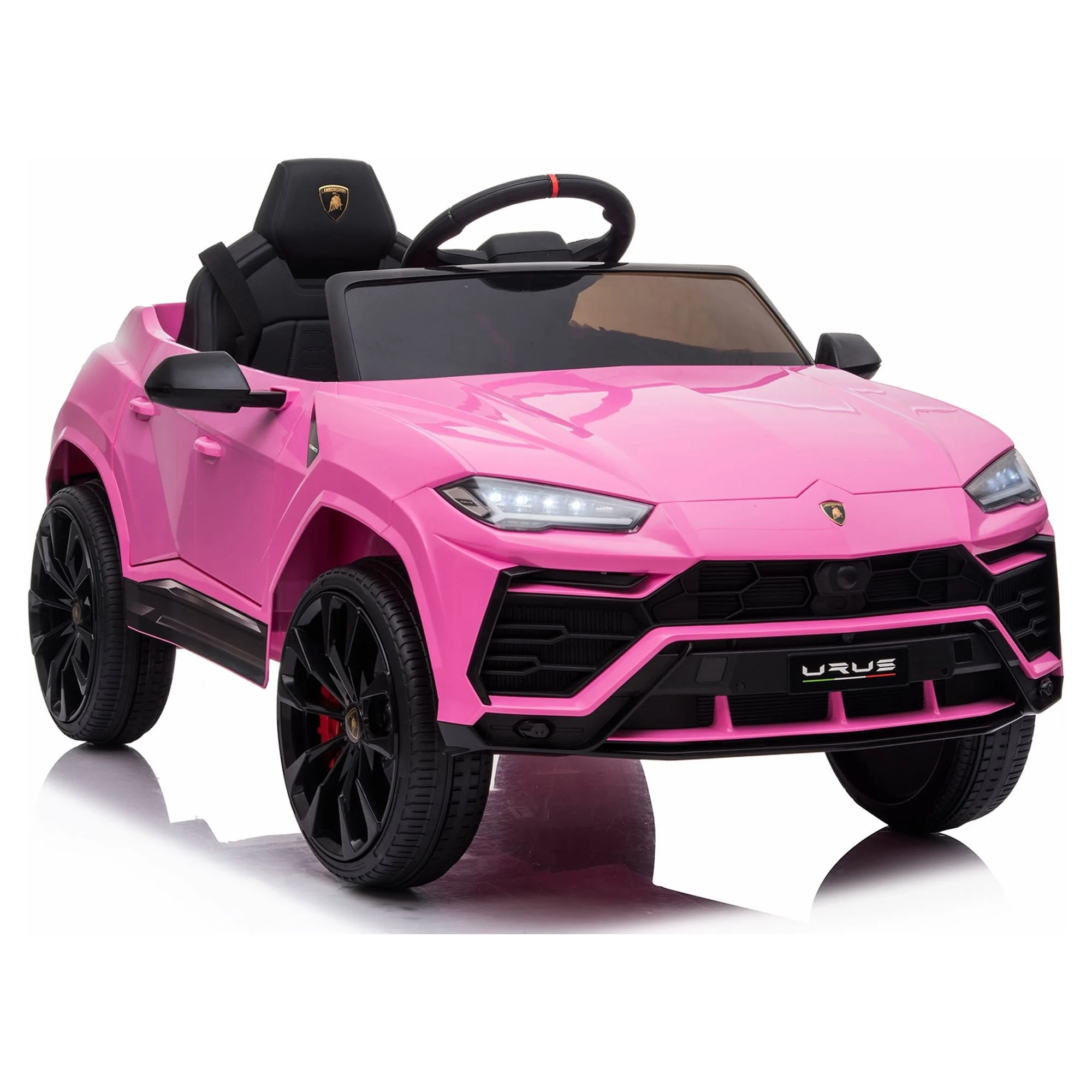 Seizeen 12V Kids Ride On Cars Battery Powered, Lamborghini Ride on Toy w/ Remote Control, 3 Speeds, Music Player, Ride On Cars for Kids As Best Gift for Girls Boys, Pink - Womvr