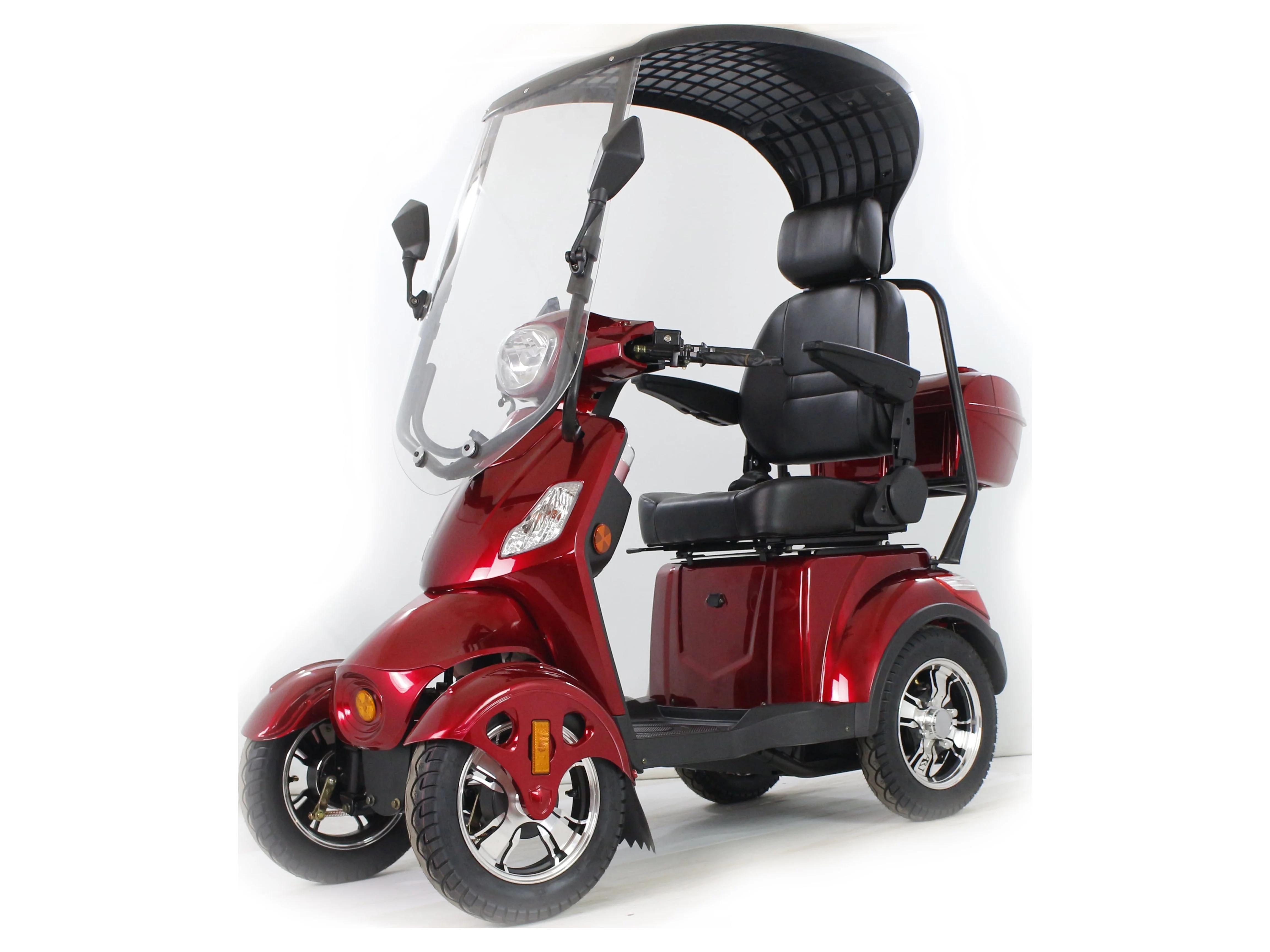 Adult Electric Mobility Scooter in red, mobile scooter, senior scooter, electric tricycle - Womvr