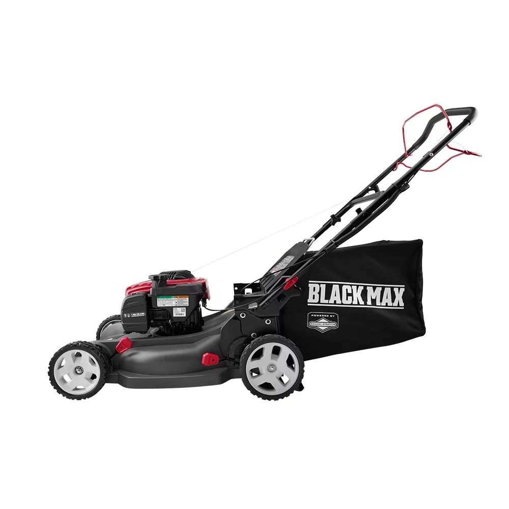 Black Max 21-Inch 150cc Self-Propelled Gas Mower with Briggs & Stratton Engine - Womvr