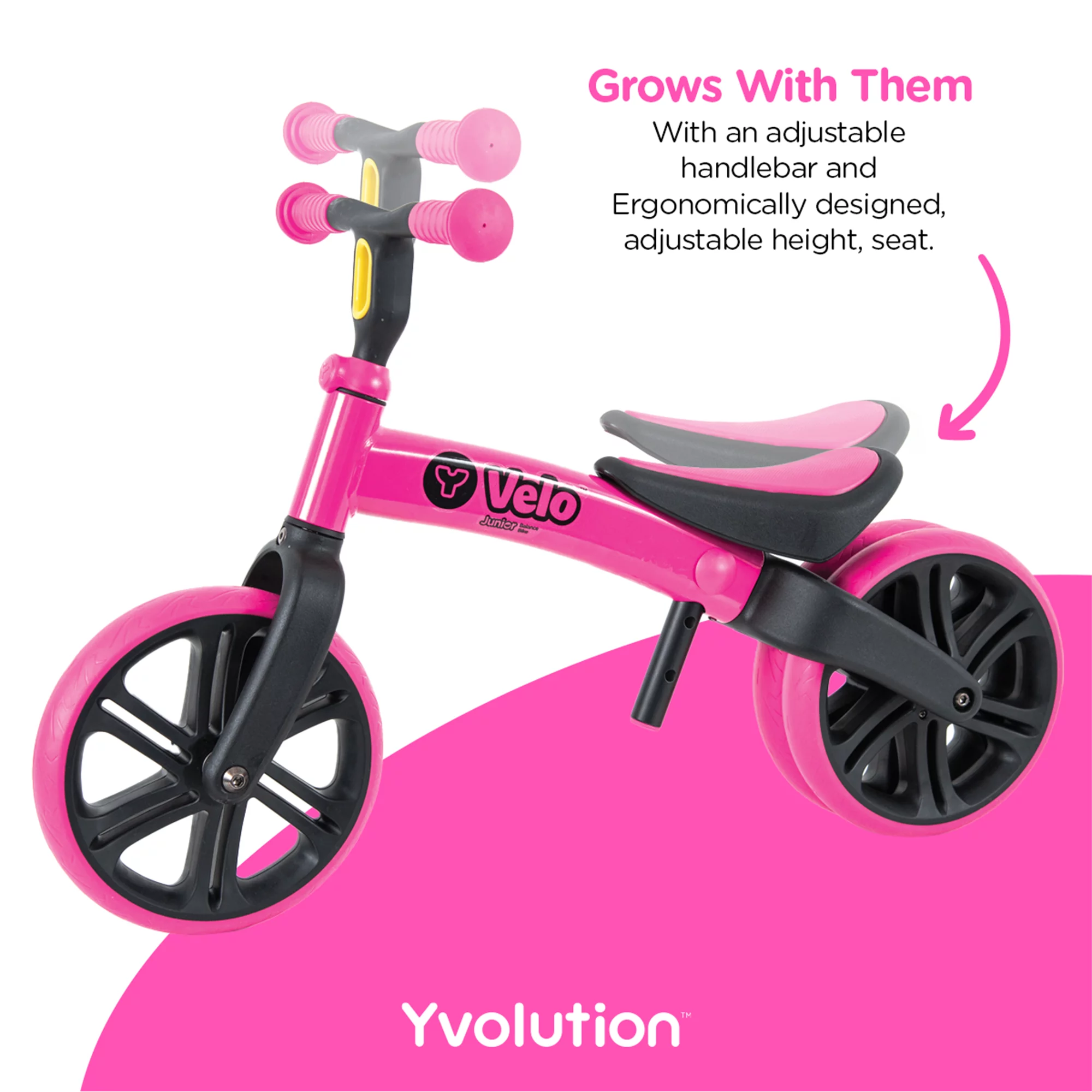 Yvolution Velo Toddler Balance Bike 9'' Wheel (Red) Boys and Girls, 18 Months to 3 Years Old - Womvr