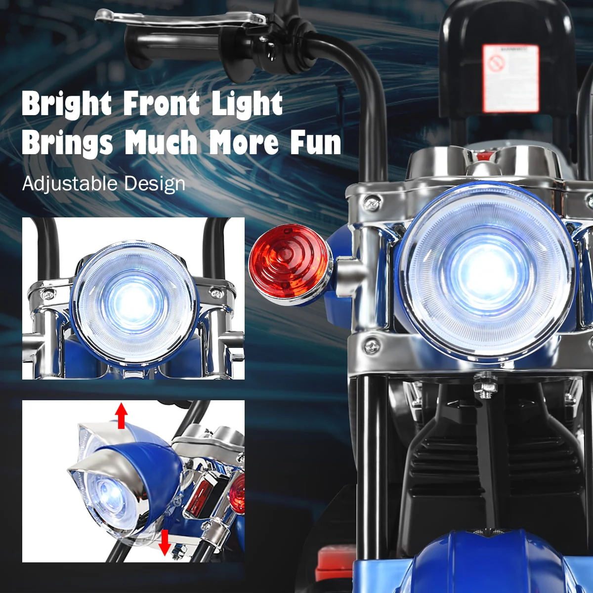 Costway 3 Wheel Kids Ride On Motorcycle 6V Battery Powered Electric Toy White - Womvr