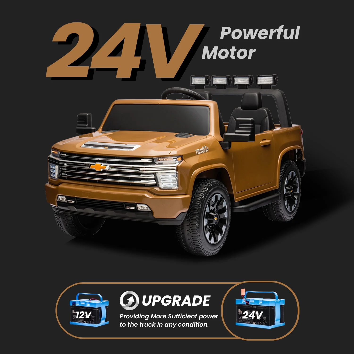 Track 7 24V Ride on Car, Licensed Silverado HD 2 Seater Electric Car for Boys Girls Age 3+, 24V Ride on Truck w/Remote Control, Music, ABC, Pink - Womvr