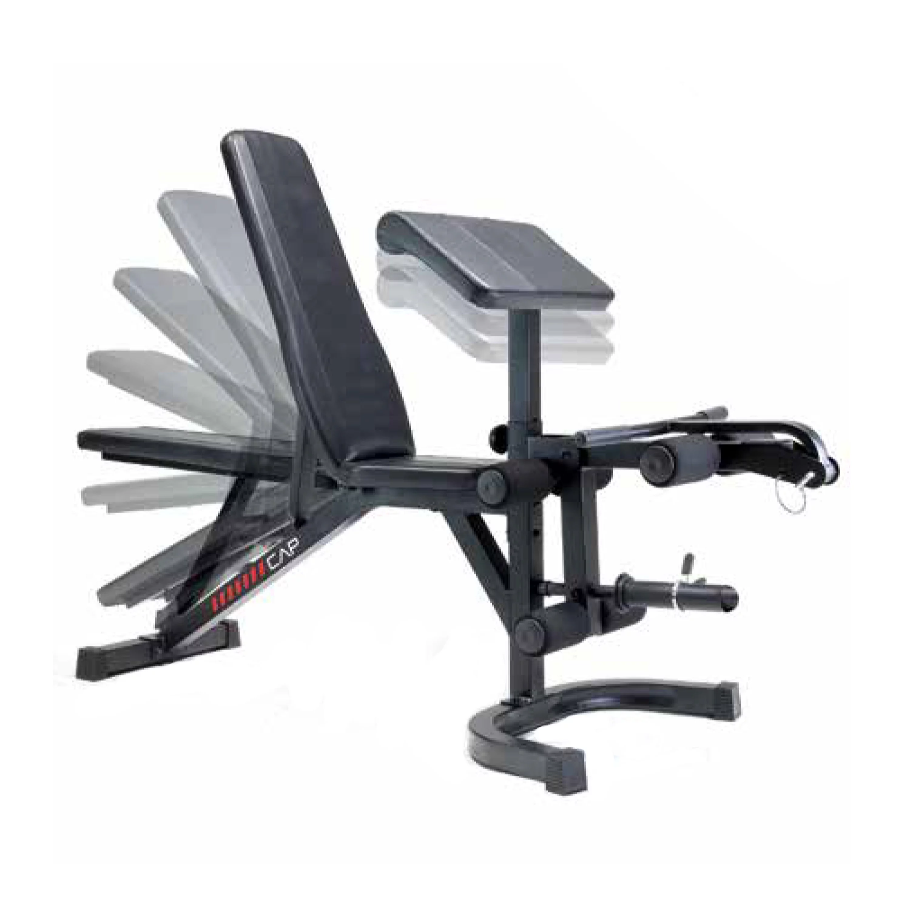 CAP Deluxe Adjustable Utility Weight Bench with Preacher Curl and Leg Press Attachment - Womvr