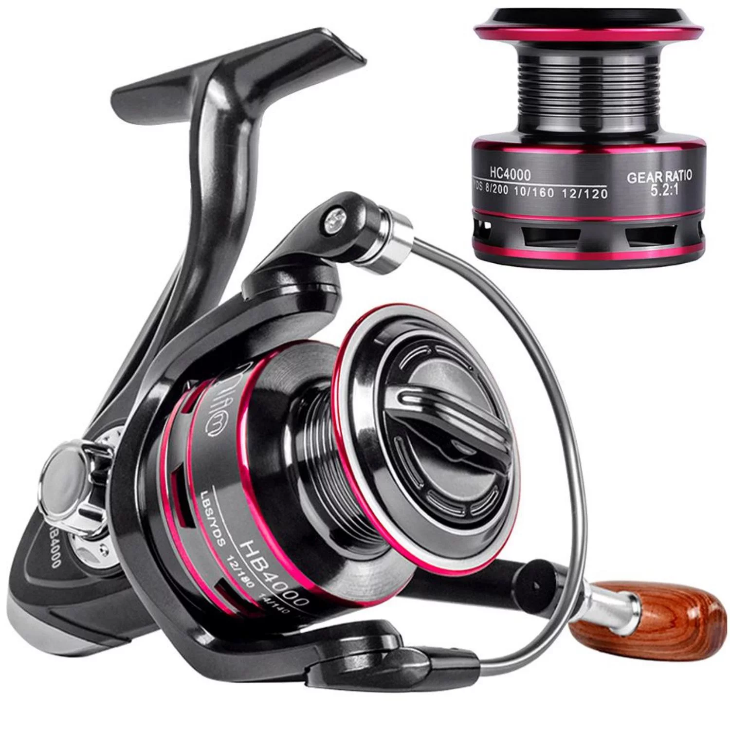 Heavy Duty Spinning Reel Saltwater Offshore Fishing Reel Max Drag 18lbs HB500-HB6000 - Womvr