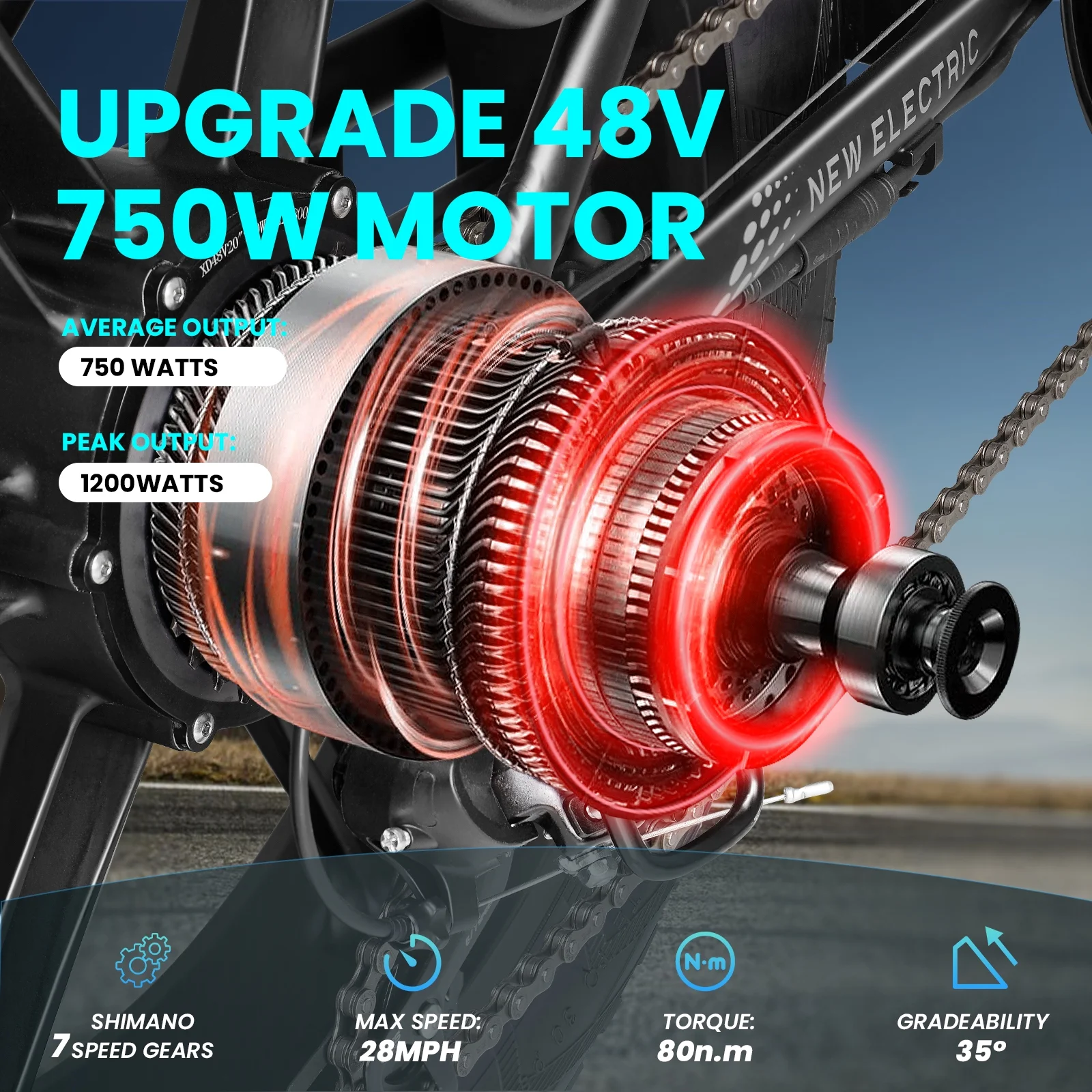 VITILAN V3 2.0 Electric Bike for Adults 750W Folding Electric Bike 20 Inch 4.0 Fat Tire Bikes Mountain Beach Snow Bike 48V 13AH Removable Battery Electric Bike - Womvr