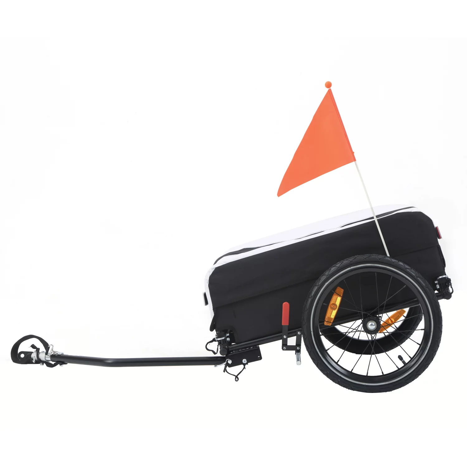 Bike Cargo Trailer, Bike Luggage Wagon Trailer with Removable Water Resistant Cover, Folding Frame Quick Release 16 Wheels - Womvr