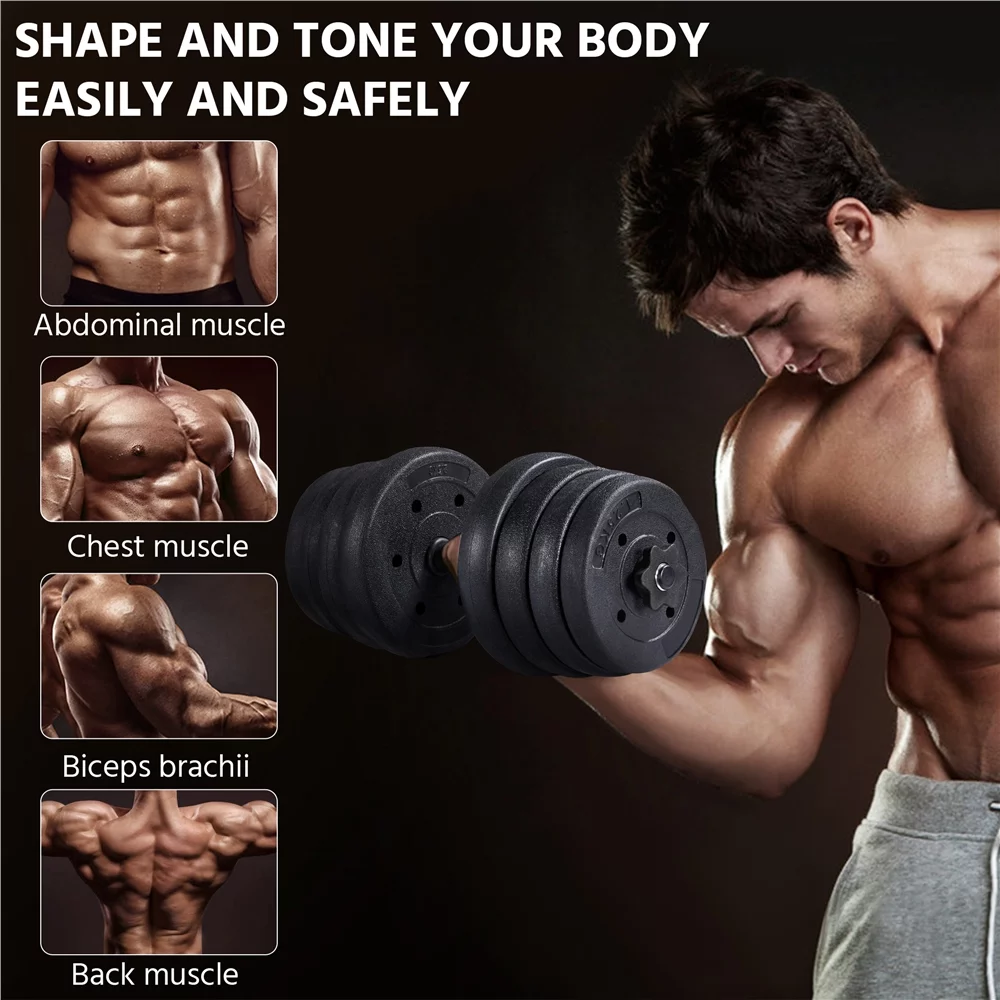 Alden Design 66 Lb. Adjustable Dumbbell Free Weight Set, Black - Womvr