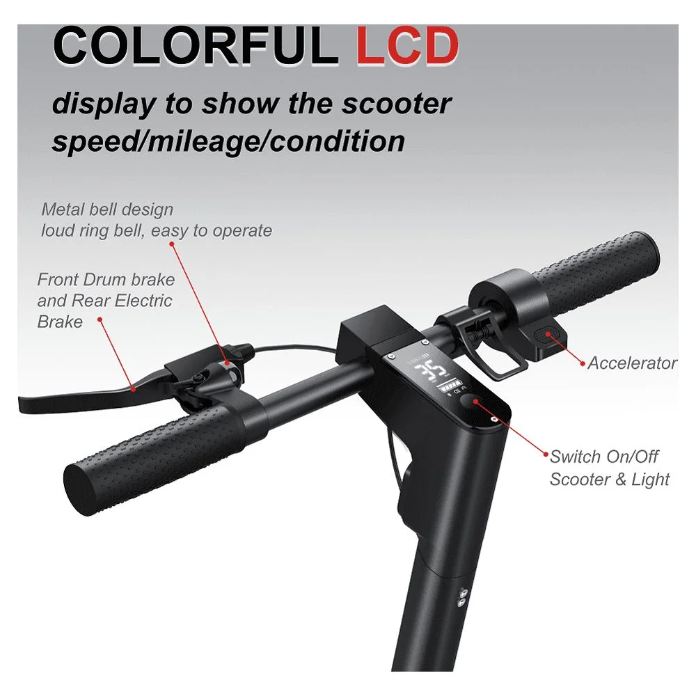 AOVOPRO Esmax 500W 10' Foldable Electric Scooter for Adults with Air Tire and Dual Shock Absorption, Dual Braking - Womvr