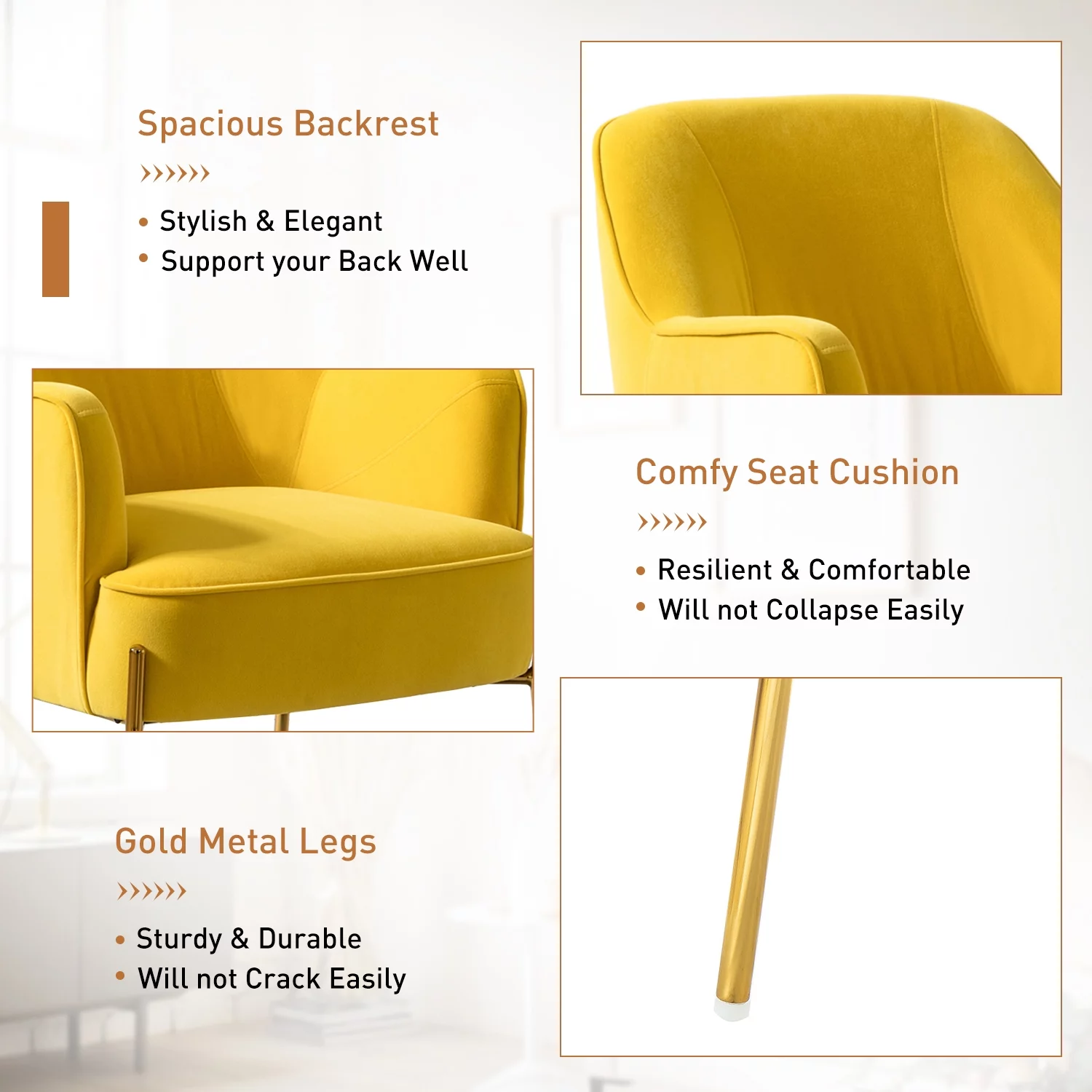 Velvet Upholstered Accent Chair Metal Legs Curved Backrest Lounge Home Armchair Bedroom Adult Pink - Womvr