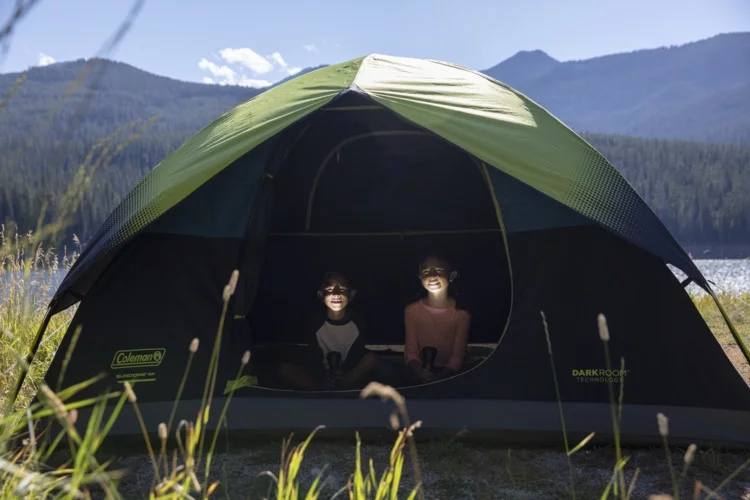 Coleman 4-Person Sundome Dark Room Dome Camping Tent with Easy Setup - Womvr