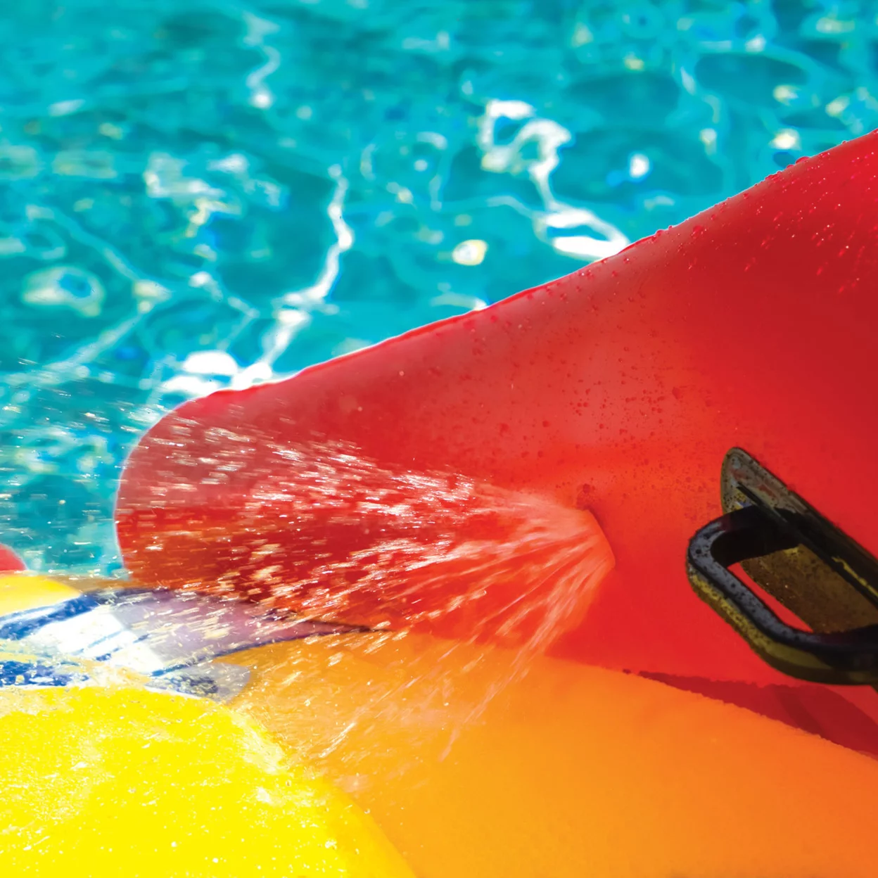 WOW Sports Slide N Smile Inflatable Pool Slide with Sprinklers for Kids and Adults - Womvr