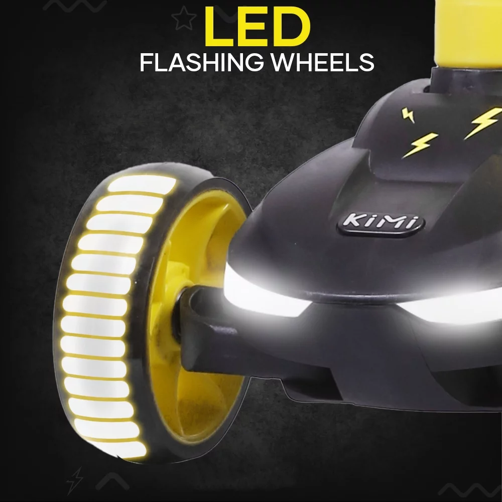 Kimi Kids 3-Wheel Electric Scooter, Ages 2-9, 5Mph, Lights, 10 Miles Range - Womvr