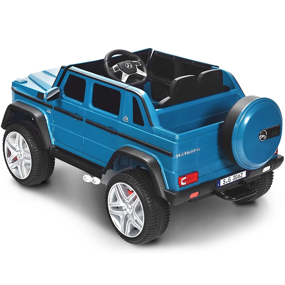 Costway Mercedes Benz 12V Electric Kids Ride On Car RC Remote Control W/Trunk, Blue - Womvr