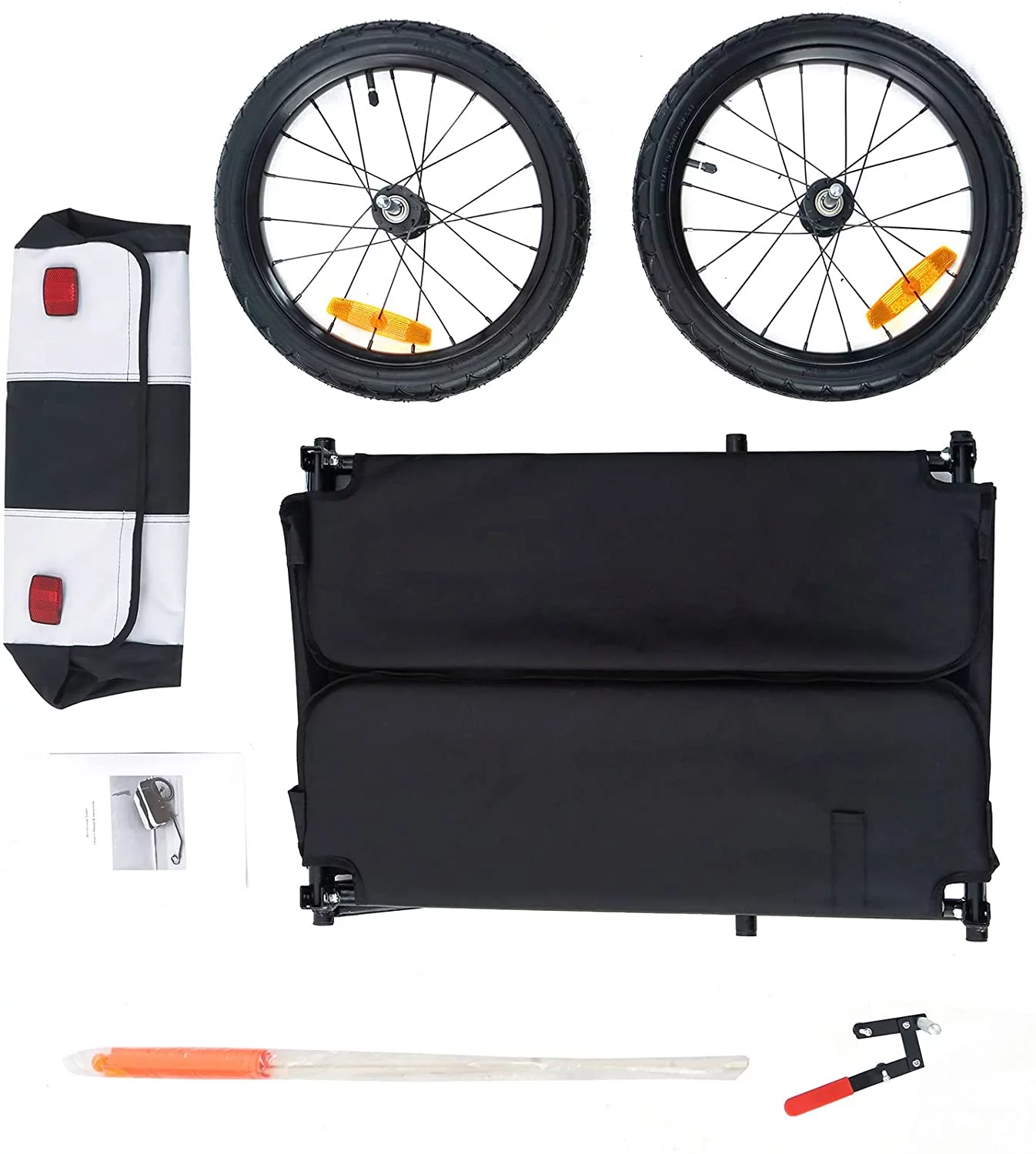 Mojay Two-Wheel Bicycle Cargo Trailer, Biking Trailer, 27.5