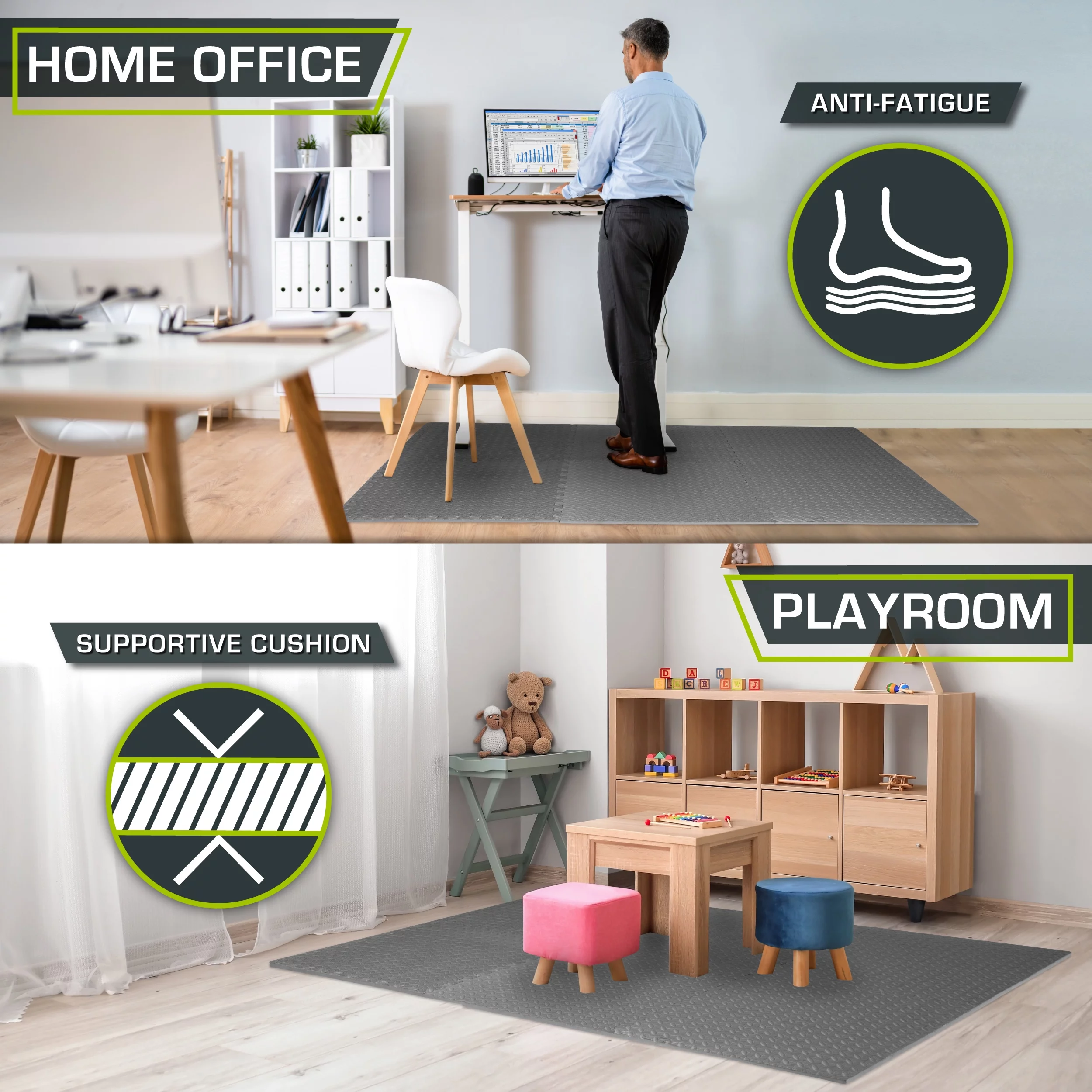 ProsourceFit Puzzle Exercise Mat, 1/2