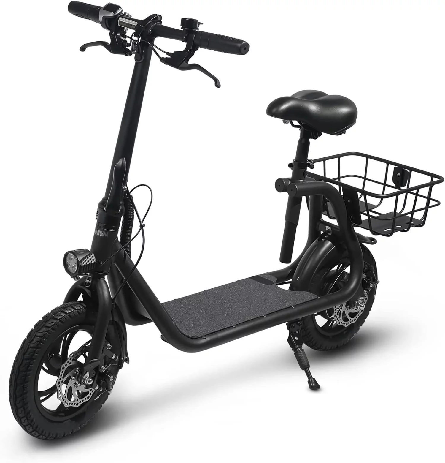 Cynetus Electric Bicycles Foldable Electric Scooter with Seat for Adults Electric Bike with Carry Basket - Womvr