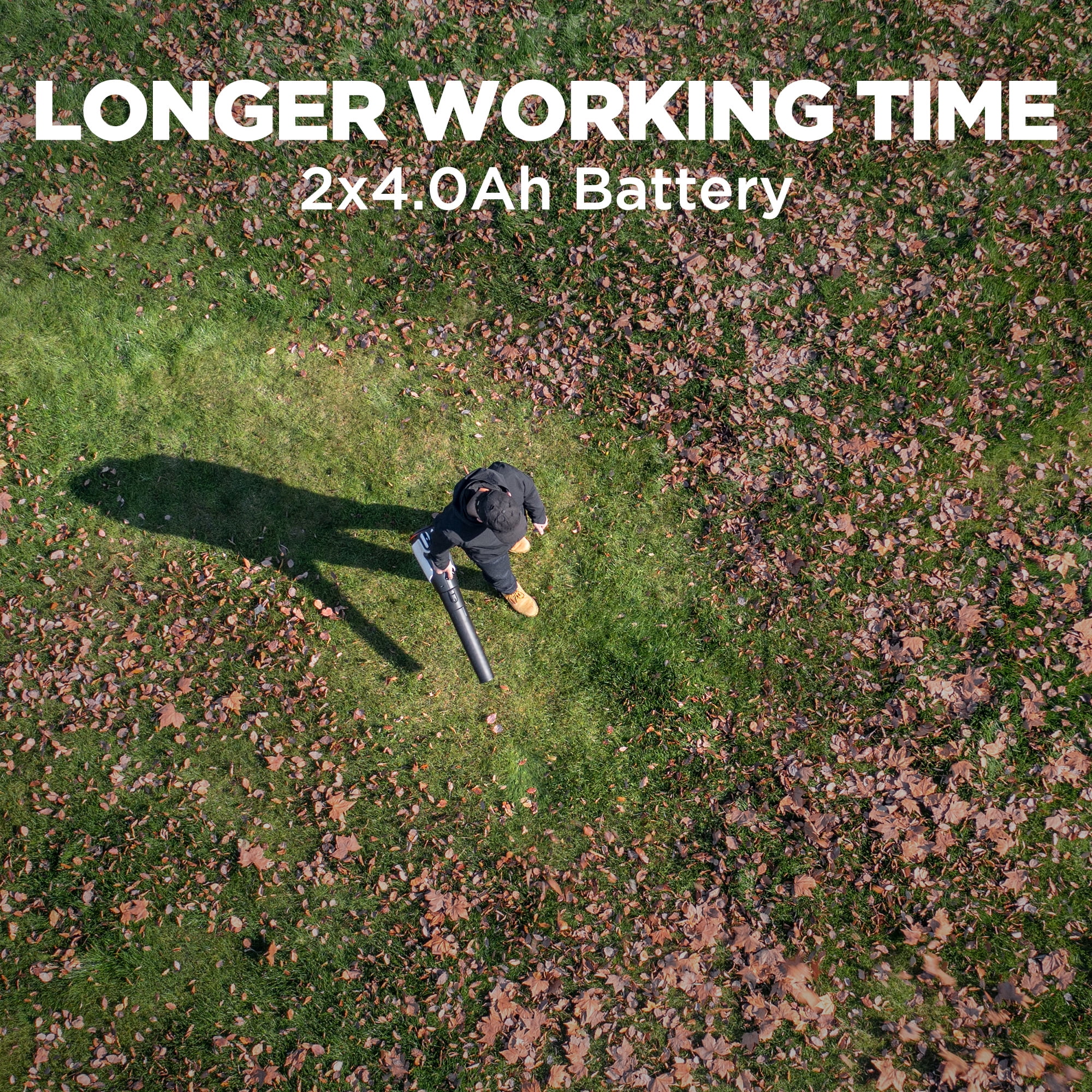 Litheli 2x20V 560CFM Brushless Leaf Blower, U20 Series Electric Leaf Blowers Battery Powered for Blowing Leaf, Dust, Snow, Debris, with 4.0Ah Portable Battery Included - Womvr