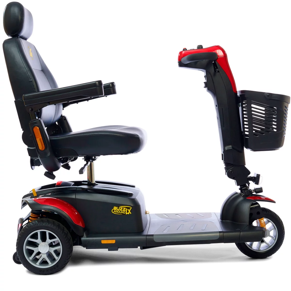 Buzzaround LX Luxury 3 Wheels Travel Scooter (Red and Blue) - Womvr