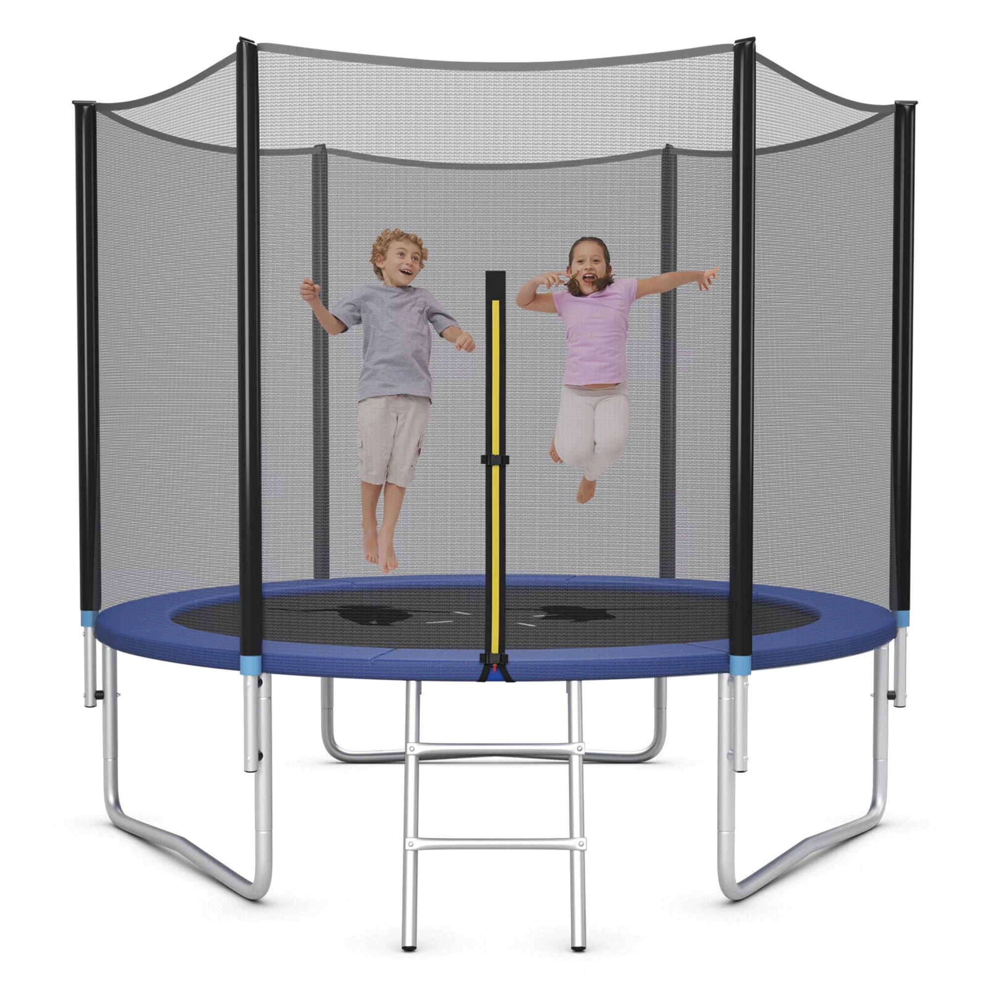Gymax 8 FT Outdoor Trampoline Bounce Combo W/Safety Closure Net Ladder - Womvr