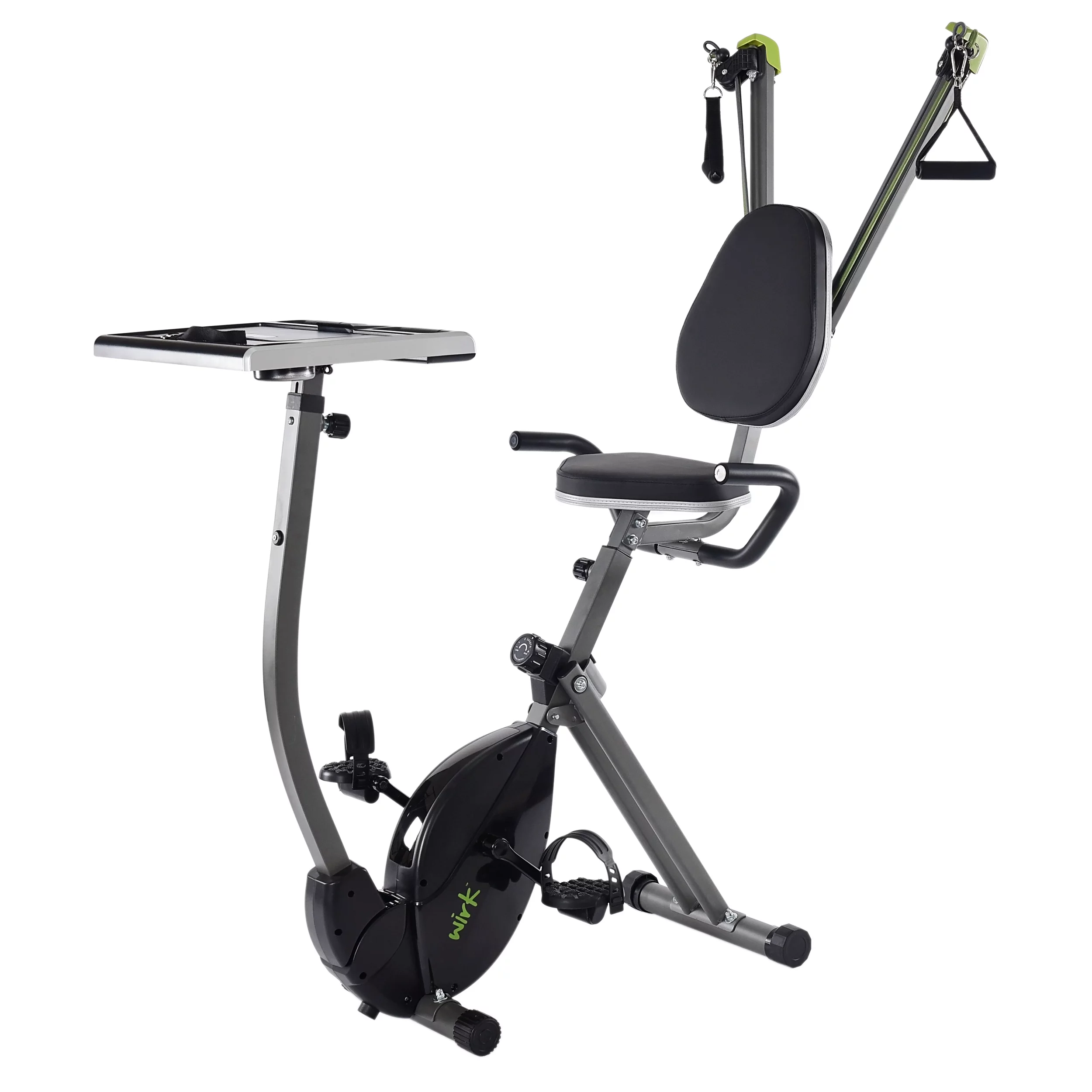 Stamina WIRK Upright Exercise Bike Workstation and Standing Desk with Strength System, 300 lb. Weight Limit - Womvr