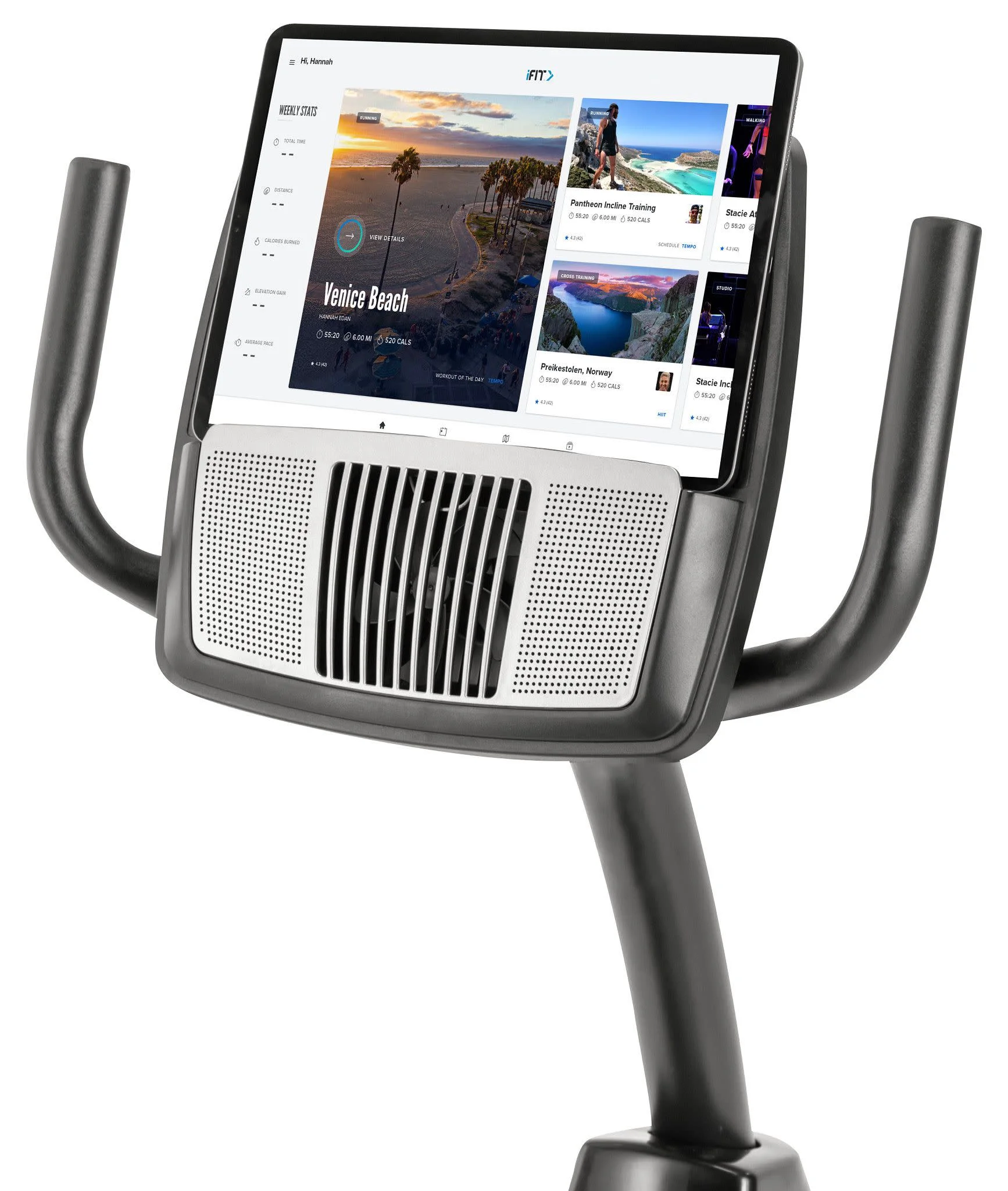 ProForm 325 CSX; Recumbent Exercise Bike with 5” Display, Built-In Tablet Holder, and Fan - Womvr