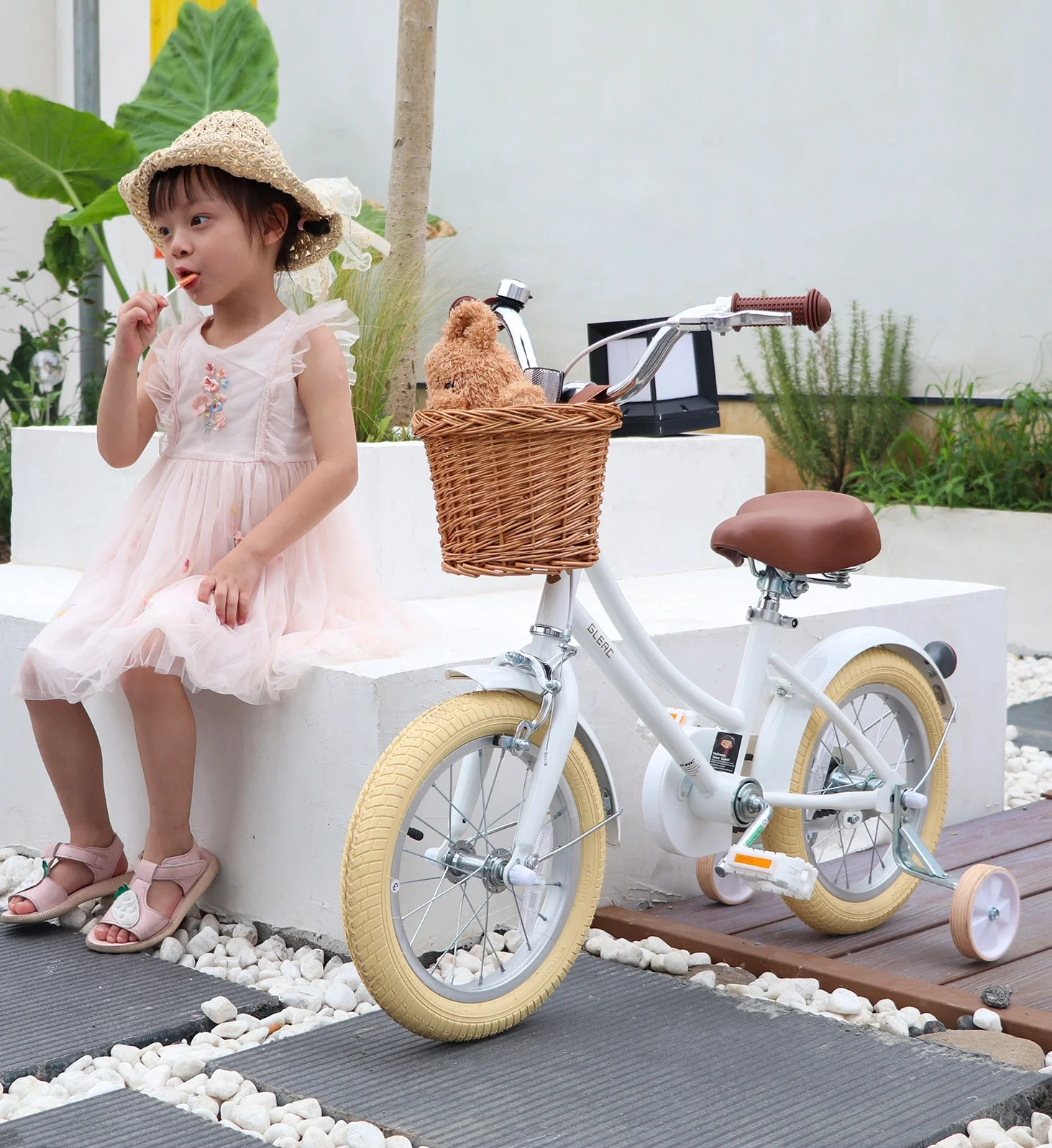 Glerc Little Molly 14 inch Kids Girls Bike for 3-5 Years Old Little Child,Yellow - Womvr