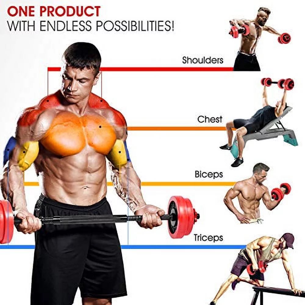 Yes4All 60 lbs Premium Adjustable Dumbbell Weights with Dumbbell Connector, Combo/Set - Womvr