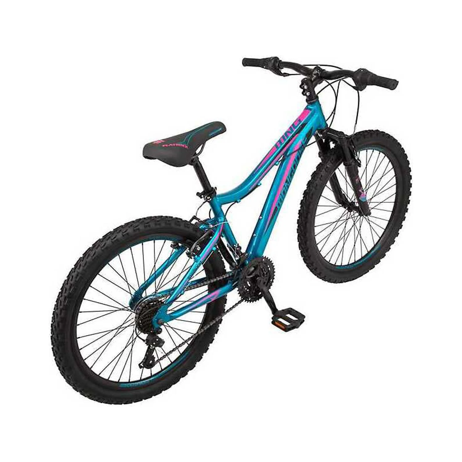Mongoose 24 in. Mountain Bicycle, 21 Speed, Teal-Gender:Women - Womvr