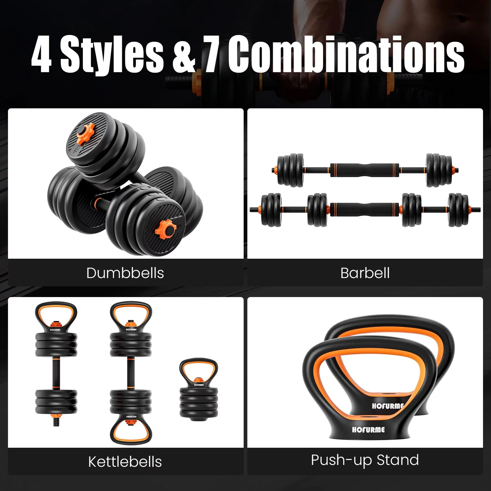 Peradix 77lbs Adjustable Dumbbell Set, Free Weights Dumbbells Set for Lifting Workout Gym Home Fitness , Black - Womvr