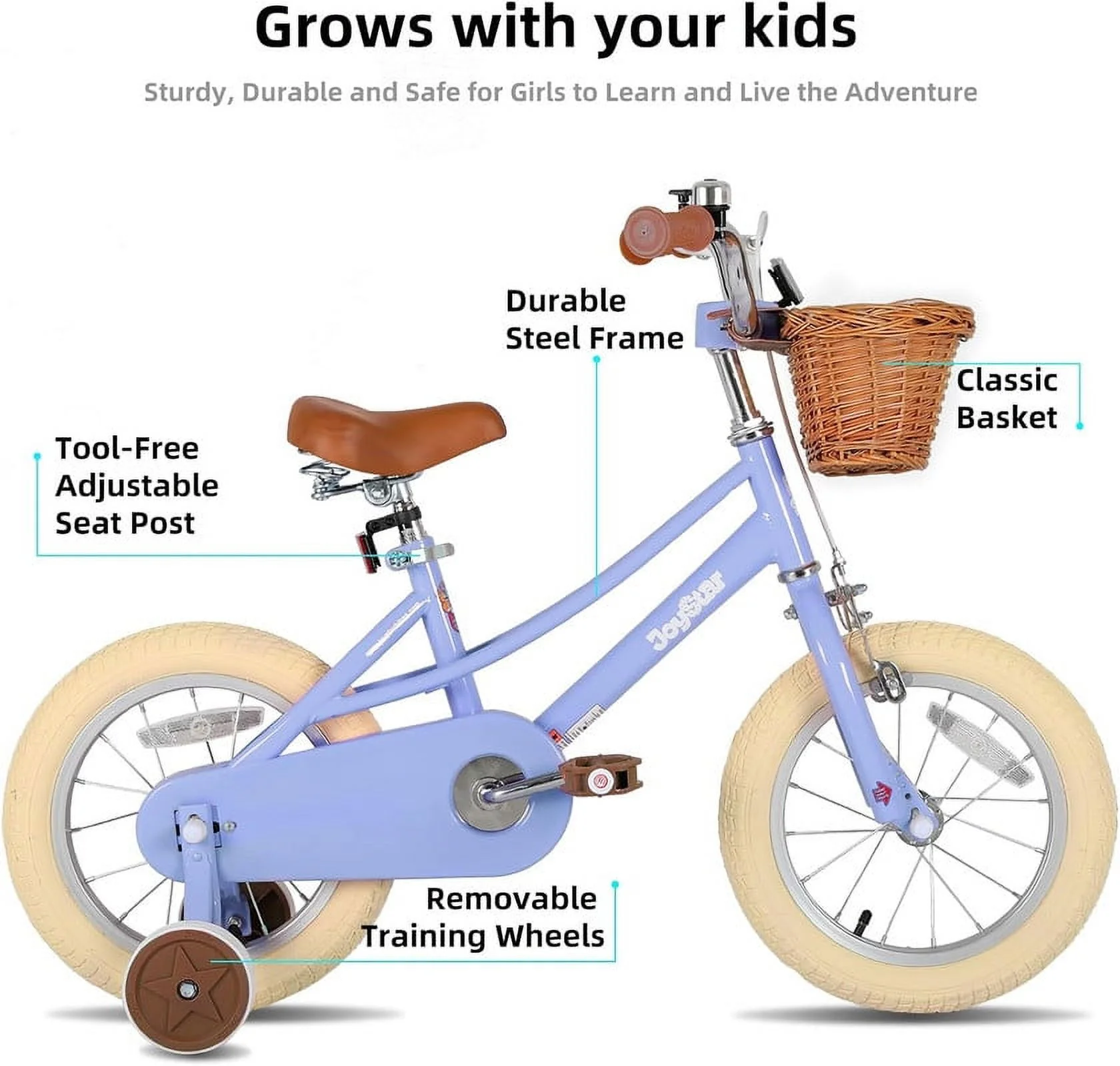 JOYSTAR Girls Bike for 2-12 Years Old Toddlers and Kids, 12