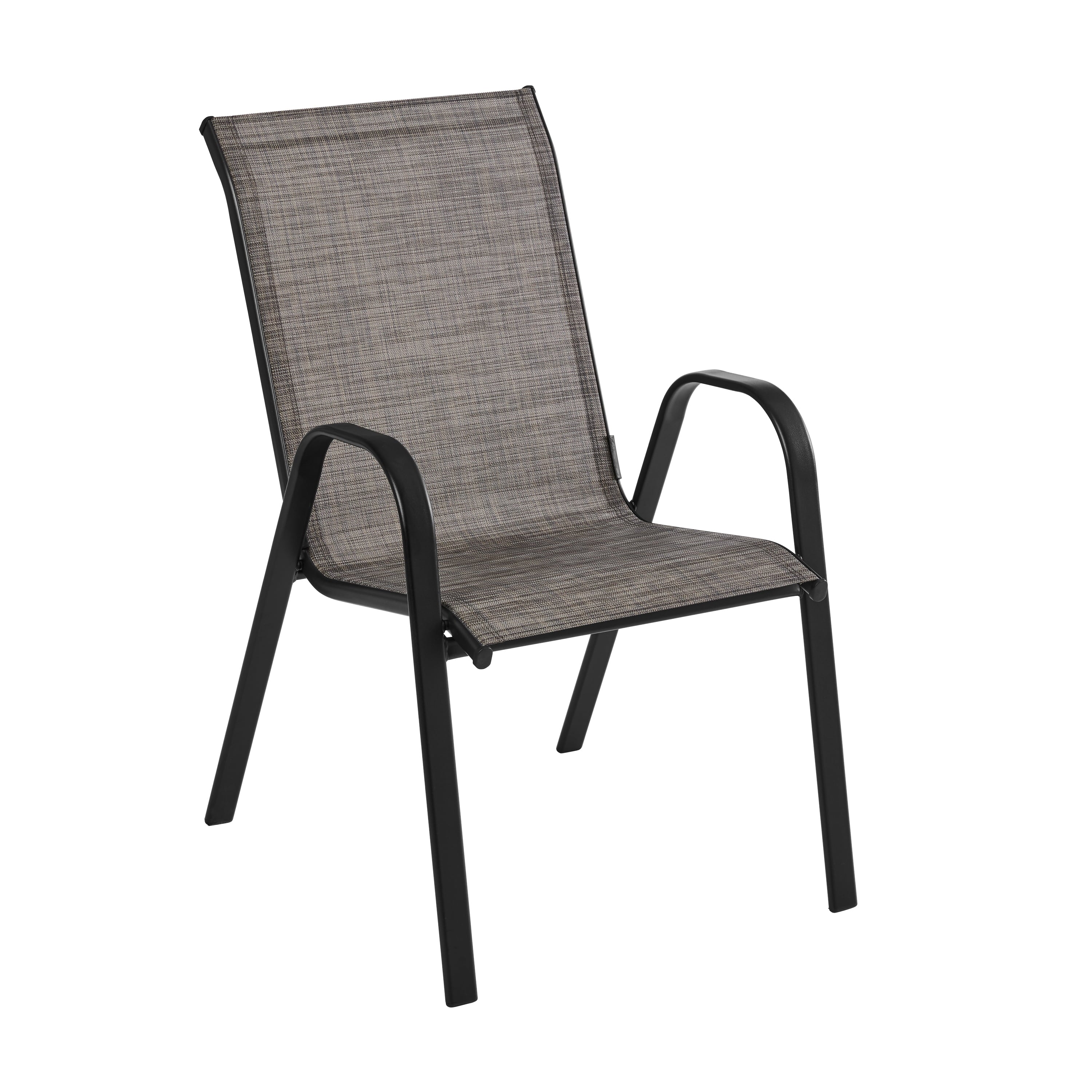 Mainstays Heritage Park Steel Stacking Chair (1 Pack), Grey - Womvr