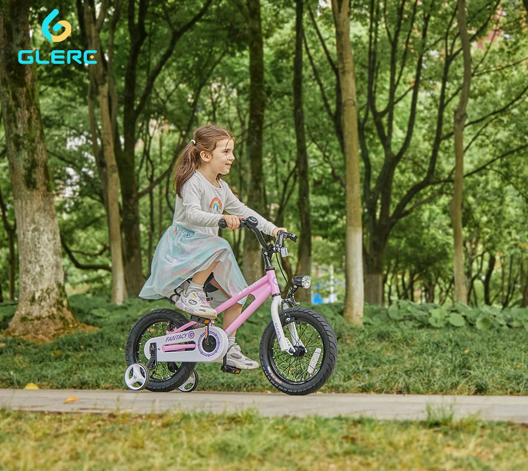 Glerc 12 inch Toddler and Kids Bike for 2-4 Years Old Boys & Girls, White - Womvr