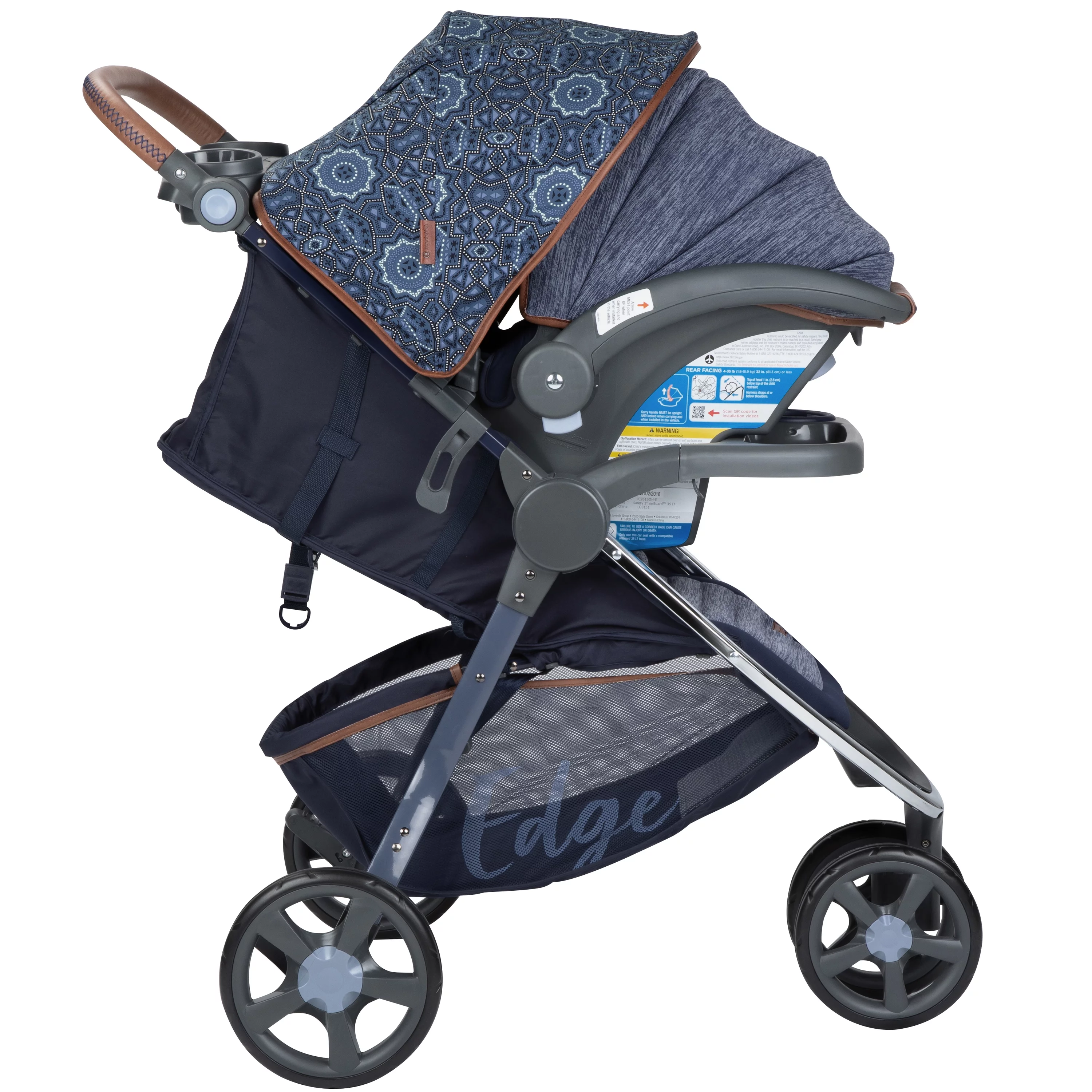 Monbebe Edge Travel System Stroller and Rear-Facing Infant Car Seat, Boho - Womvr