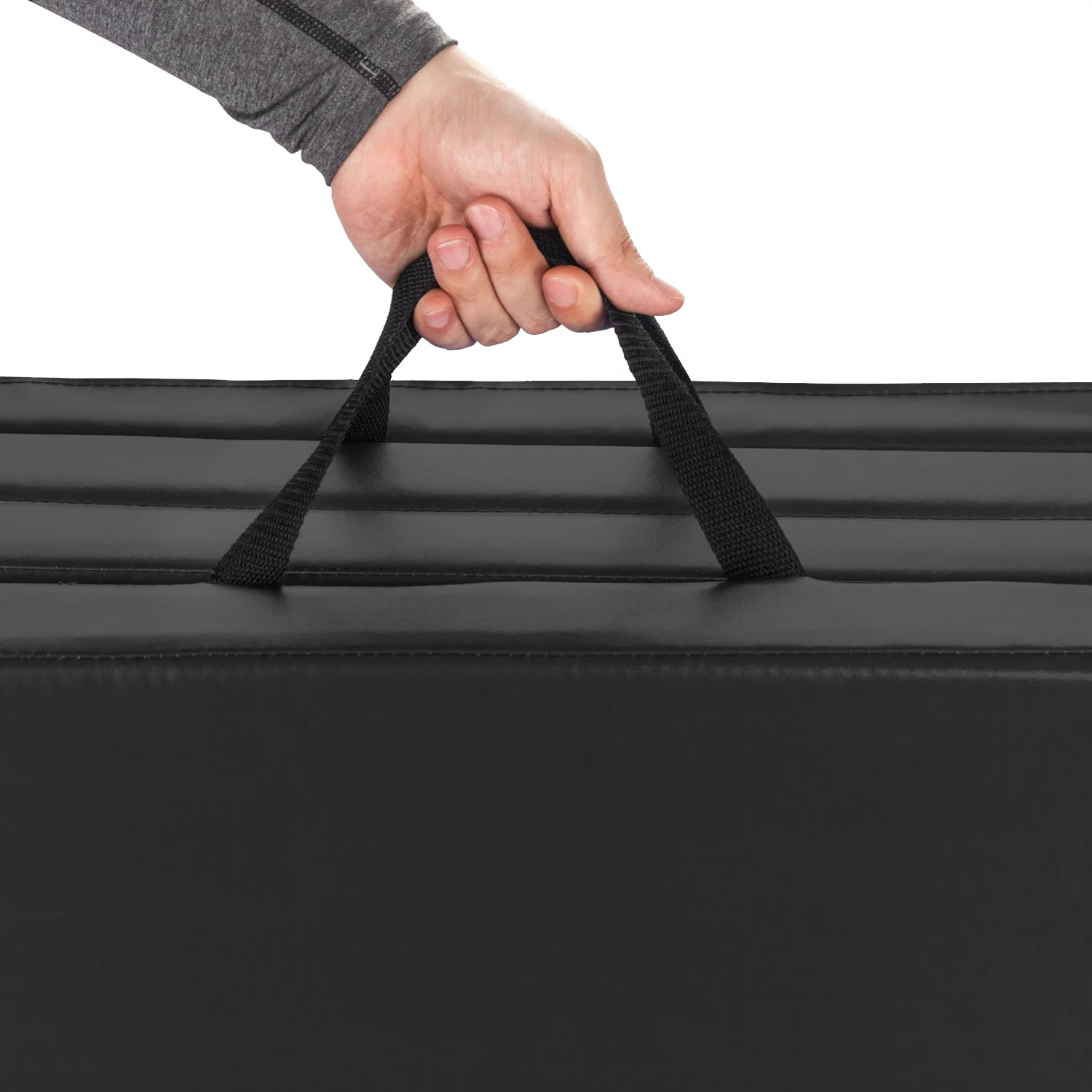 Matladin 8' Folding Gymnastics Gym Exercise Aerobics Mat, 8ft x 2ft x 2in PU Leather Tumbling Mats (Pink) - Womvr