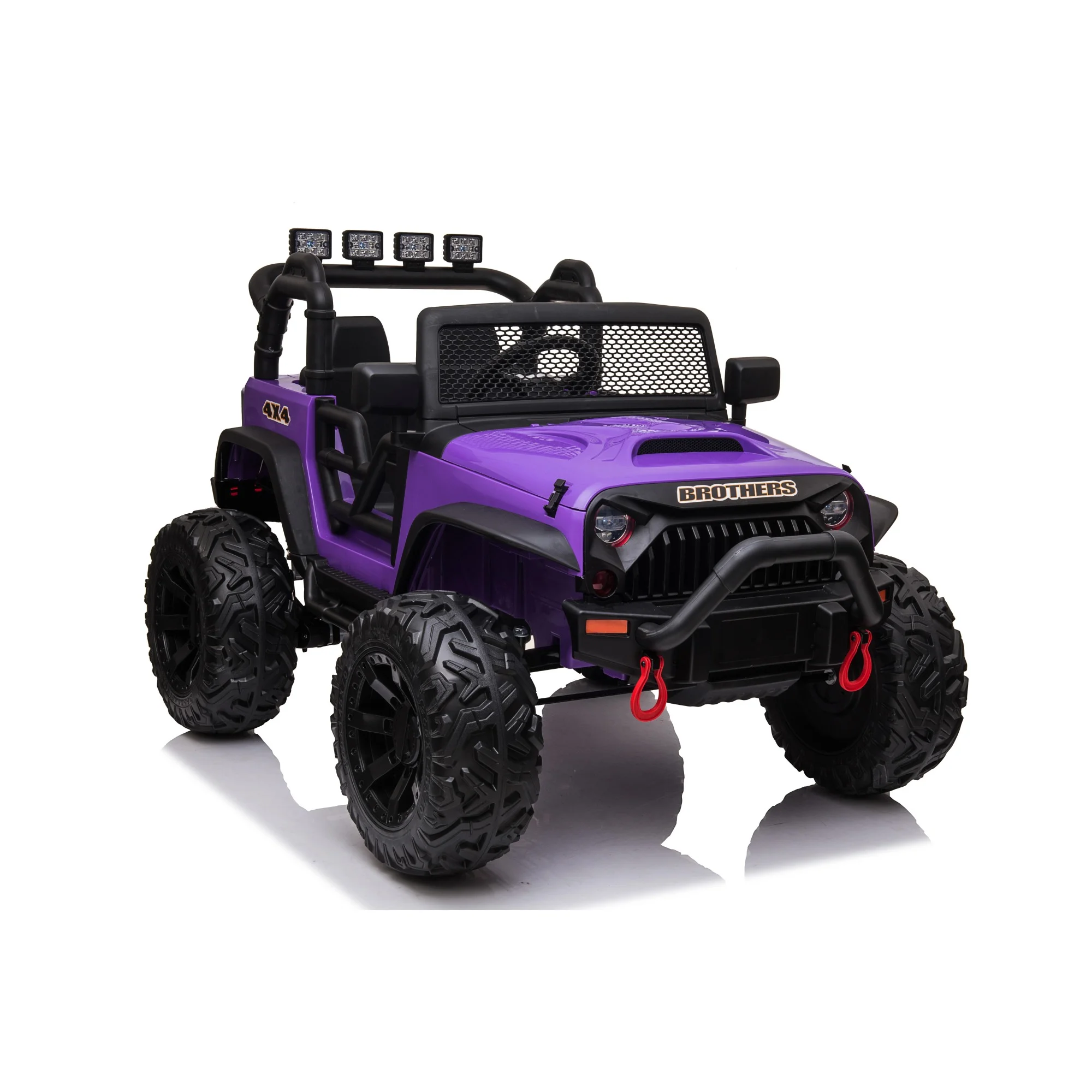 Pouseayar JEEP Double Drive Electric  Children Ride- on Car for Boys Girls,Purple - Womvr
